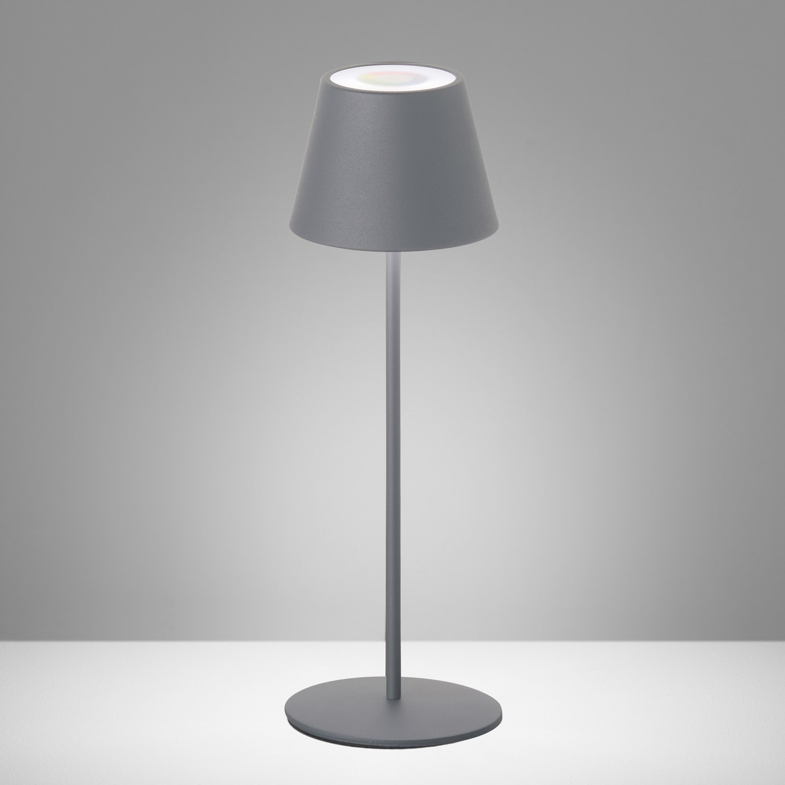 LED-Außentischlampe Cosenza mit Akku RGBW dimmbar