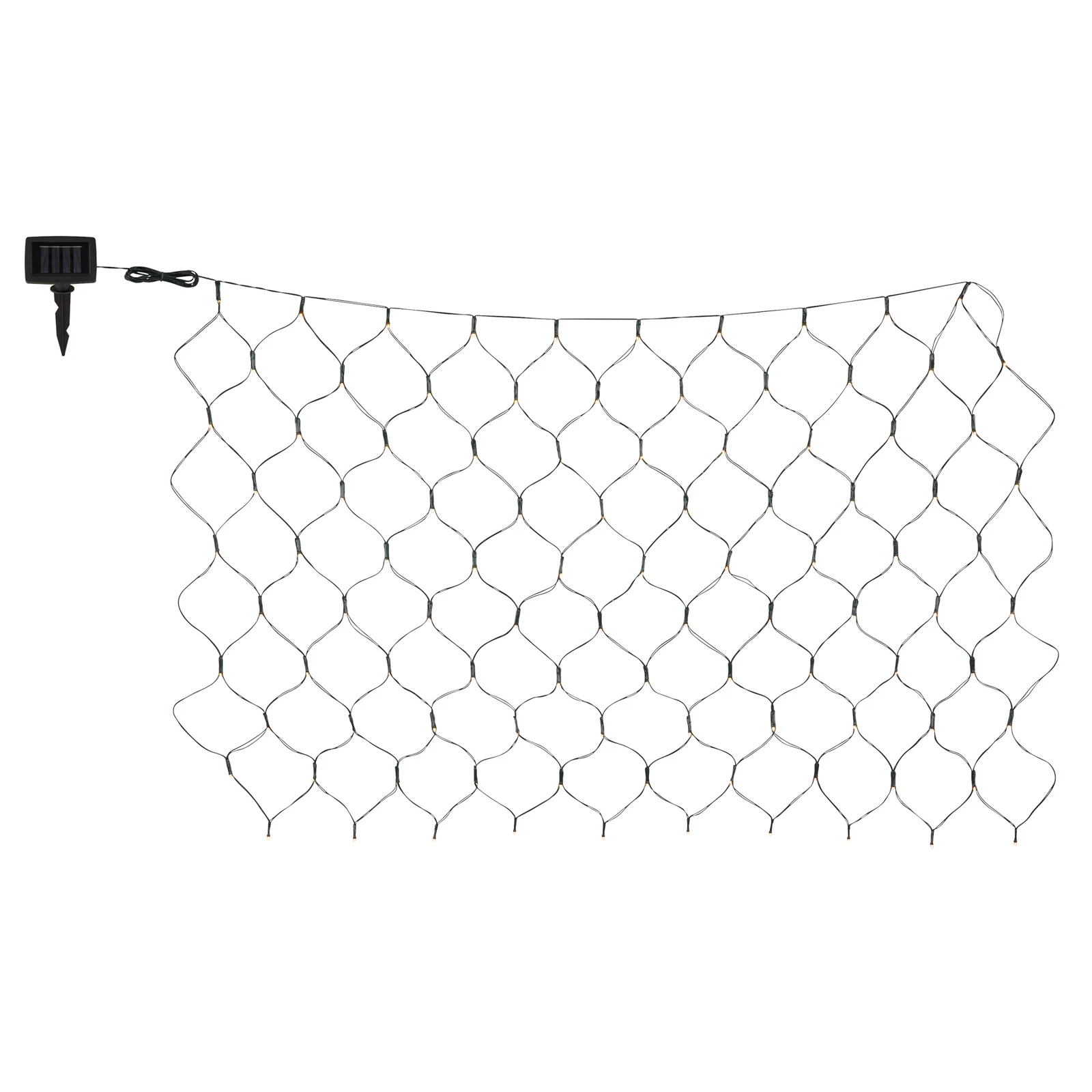 Napelemes LED-fényfüggöny IP44 110x90 cm, 100 fényforrás