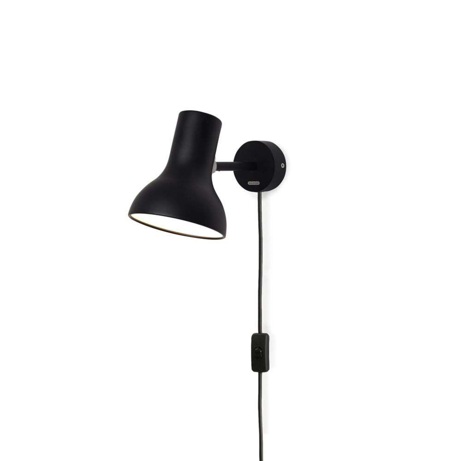 Type 75 Mini Aplică de Perete w/Cablu Jet Black - Anglepoise