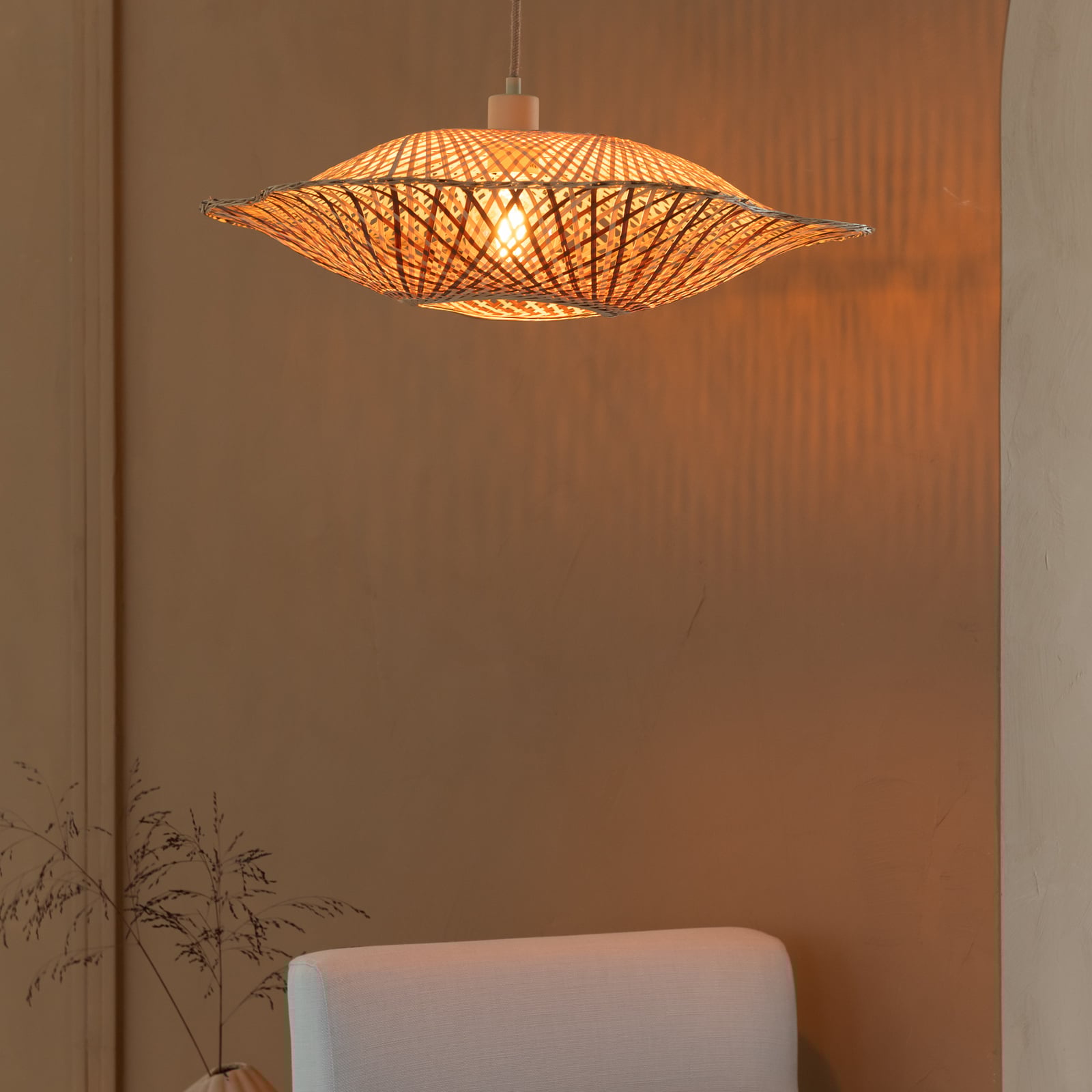 GOOD & MOJO suspension Madura, Ø 60 cm, naturel/marron, bambou