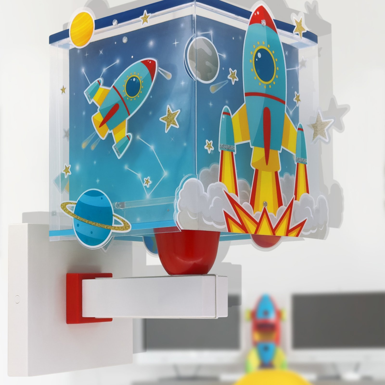 Dalber Rocket Kinderzimmer-Wandleuchte mit Stecker