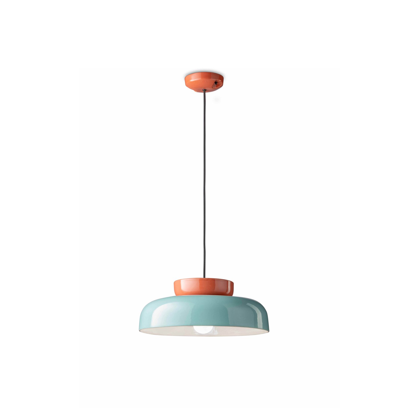 Maracanà hängande lampa, orange/ljusblå