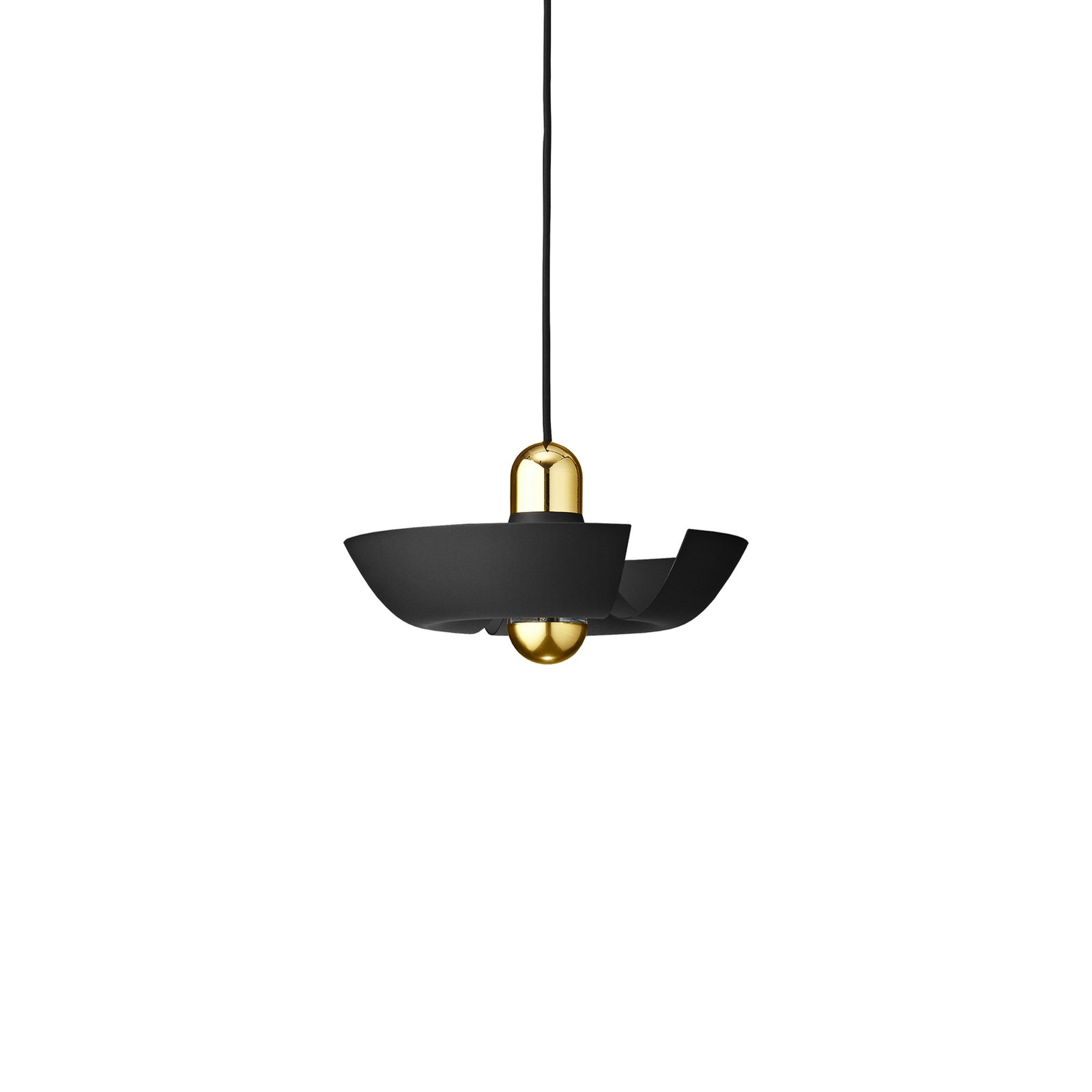 AYTM Cycnus hanglamp, zwart, Ø 30 cm, aluminium, E27