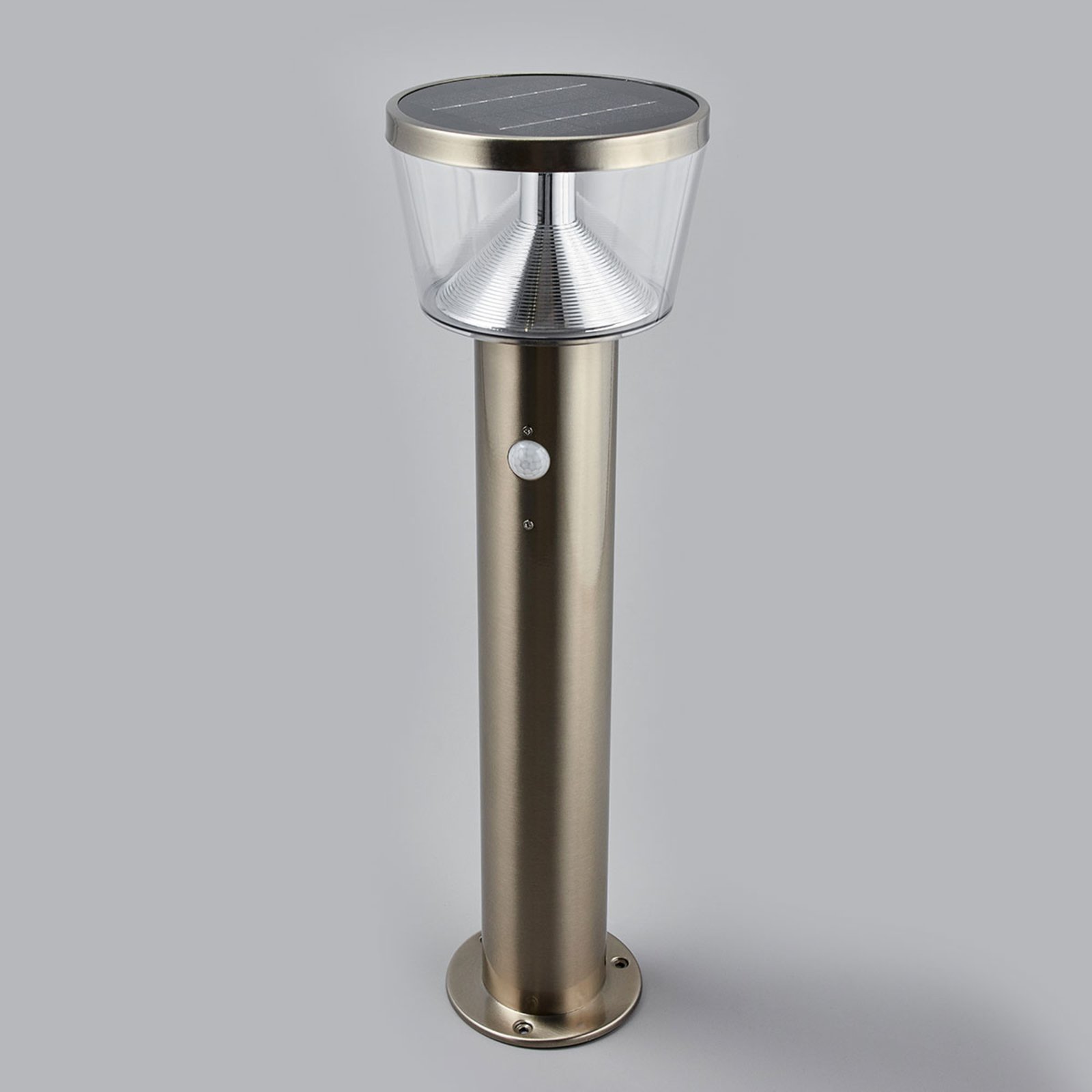 Antje LED Solarzelle Gartenleuchte w/Sensor Stainless Steel - Lindby