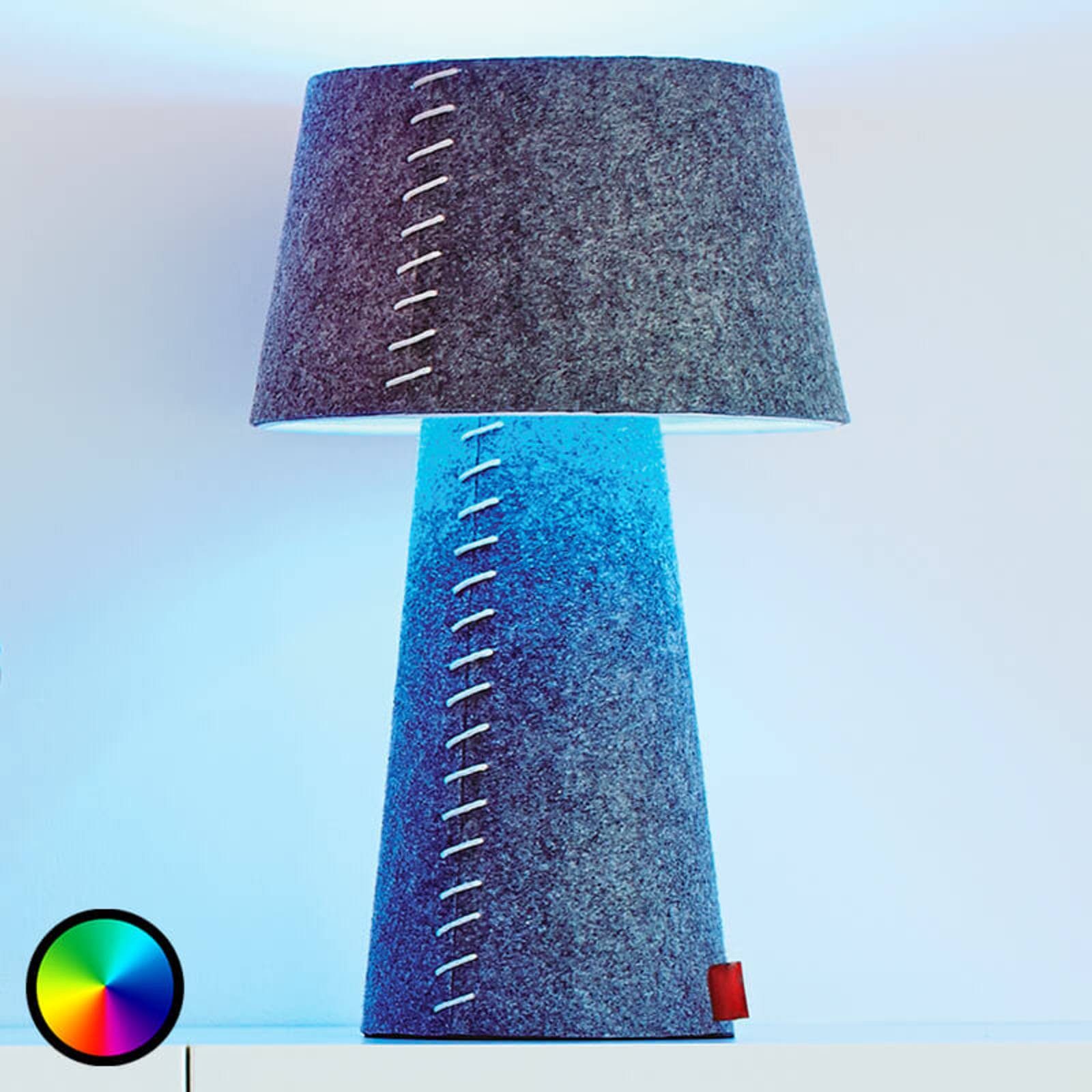 moree Alice LED - Lampe de table - gris/avec télécommande