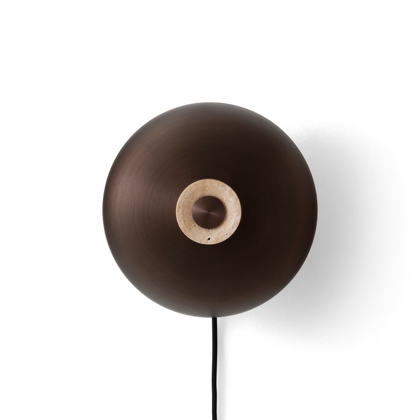 Audo LED sienas lampa „Reverse“, smilškrāsā/bronzas krāsā, Ø 24 cm, pagriežams Audo LED sienas lampa „Reverse“, smilškrāsā/bronzas krāsā, Ø 24 cm, pagriežams