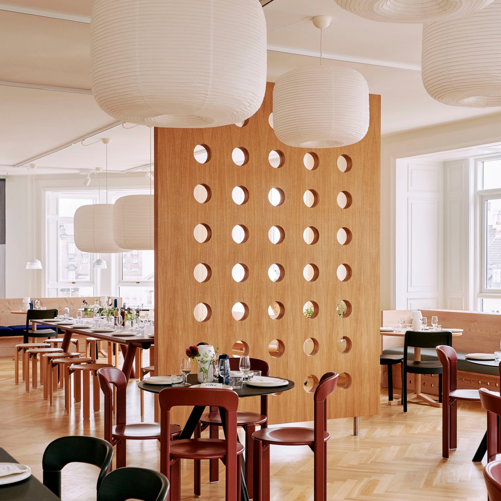 HAY-varjostin Donut, halkaisija 60 cm, valkoinen, paperi/bambu