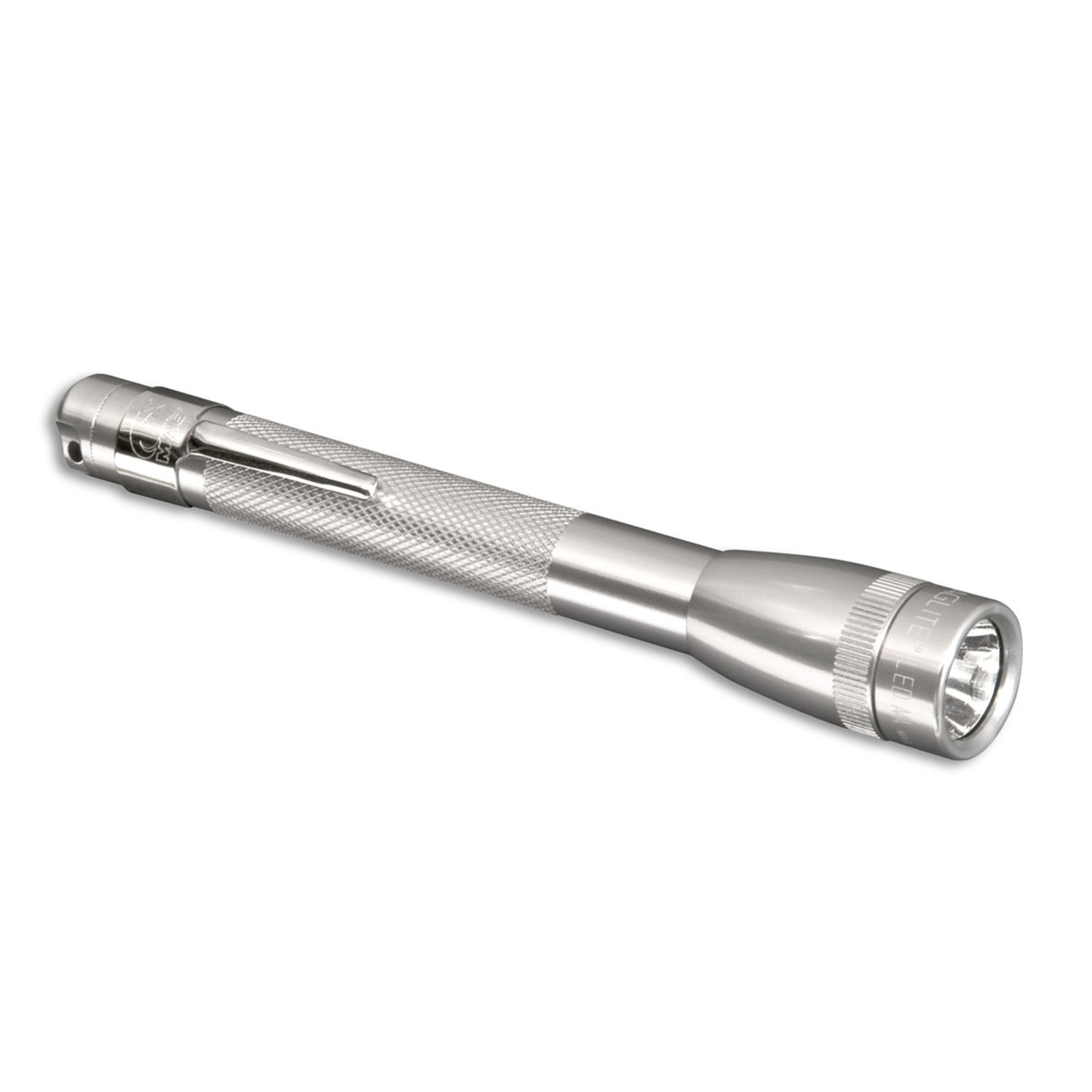 Hopeanvärinen Mini-Maglite -AAA-LED-taskulamppu