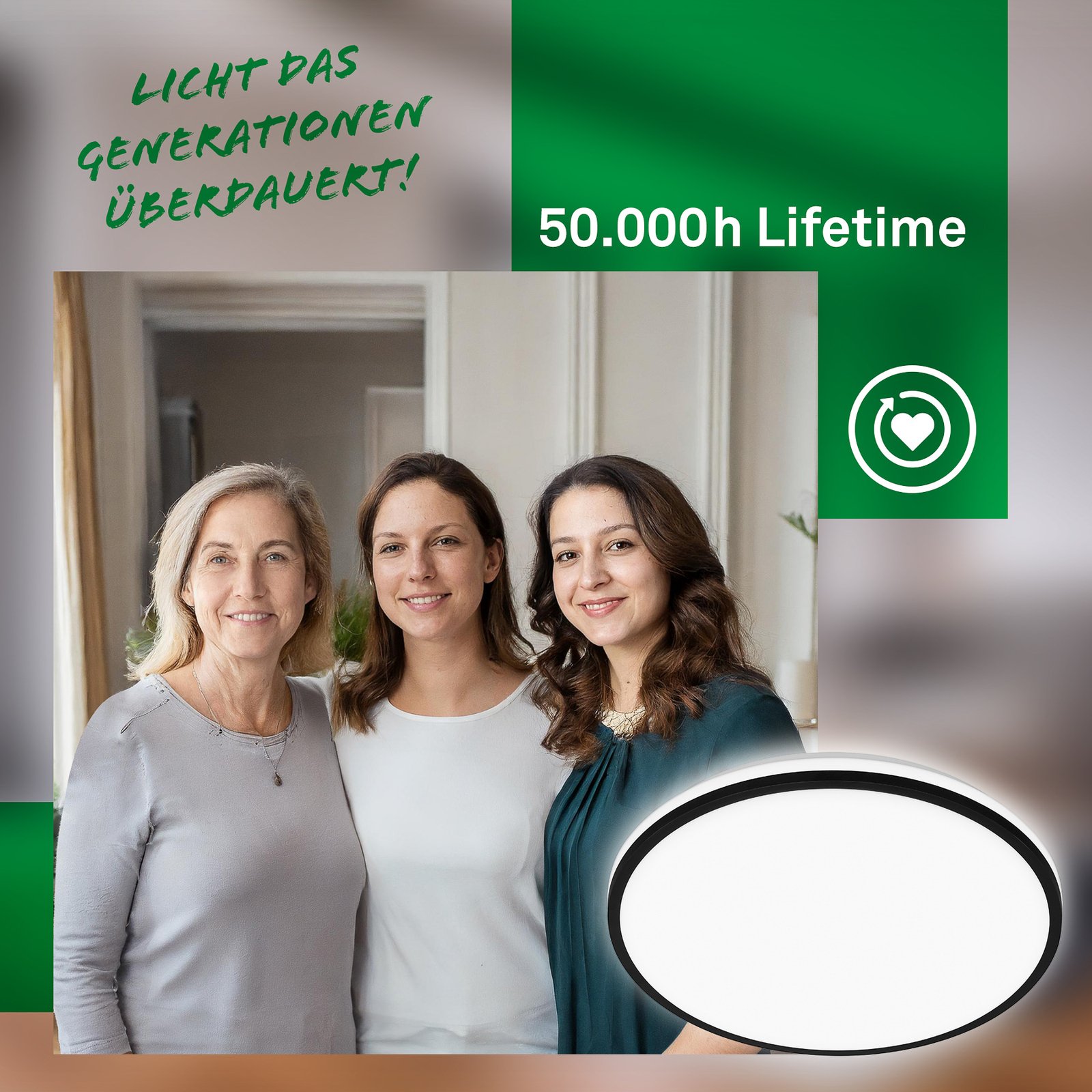 LED stropna svjetiljka Pulap A, crna, Ø 33 cm, plastika