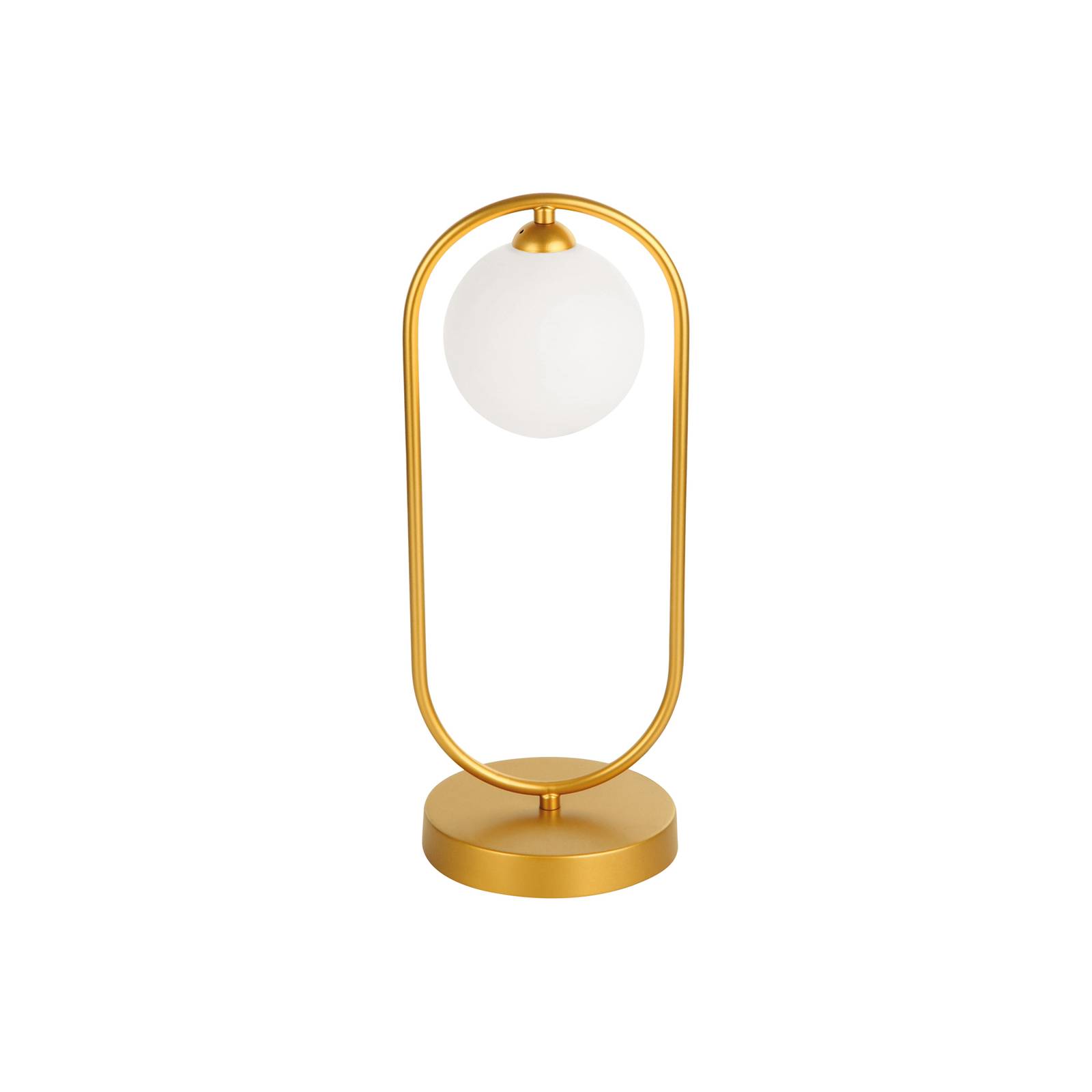 E-shop Stolová lampa Fancy so skleneným tienidlom, zlatá