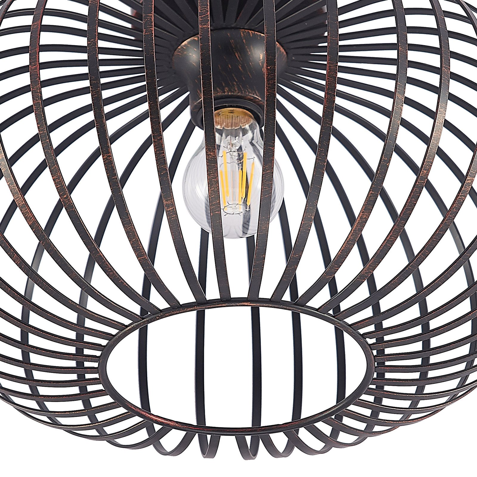 Rosalea Deckenleuchte Black/Copper - Lindby
