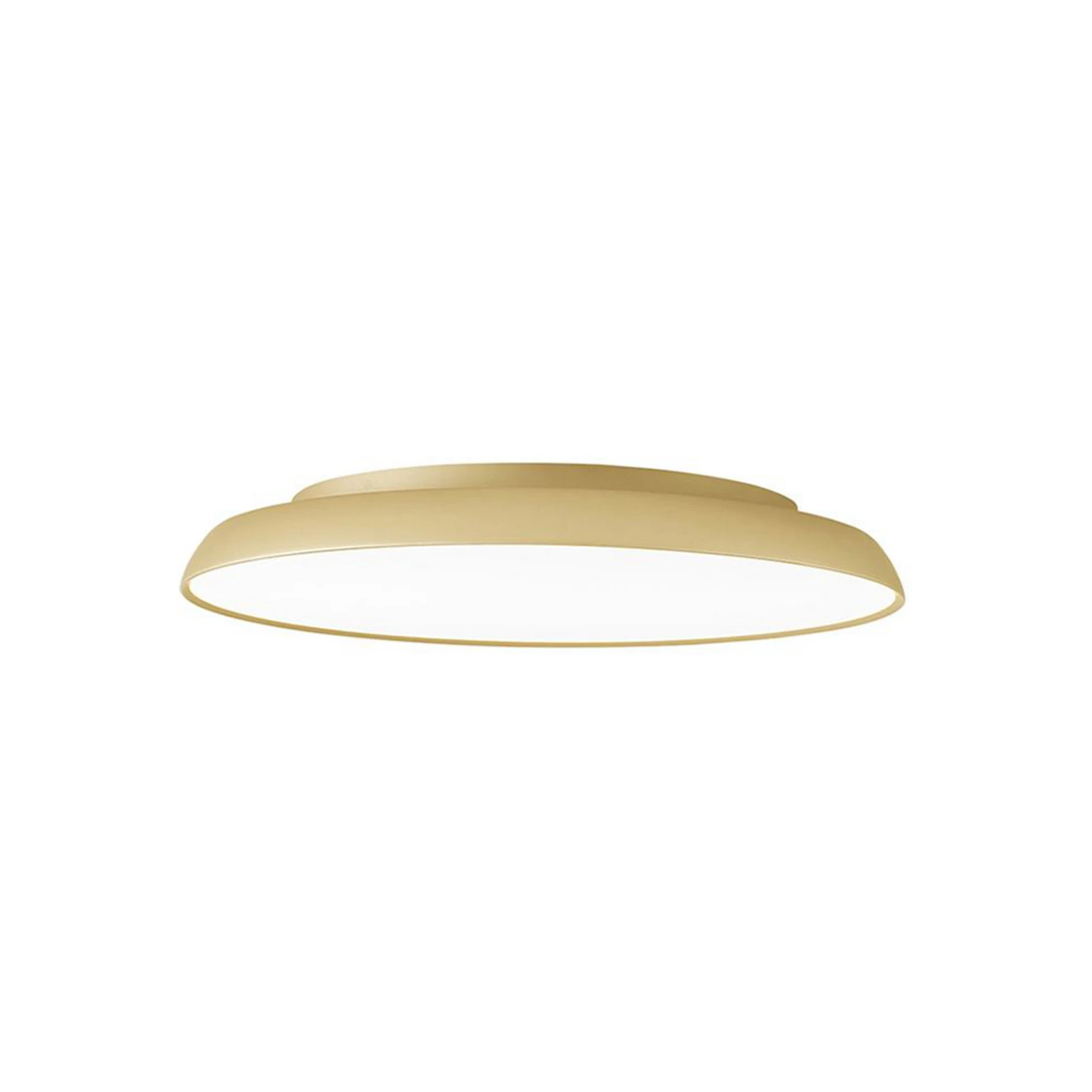 LED stropna lampa Art, Ø 45 cm, krem-zlatne boje, metal