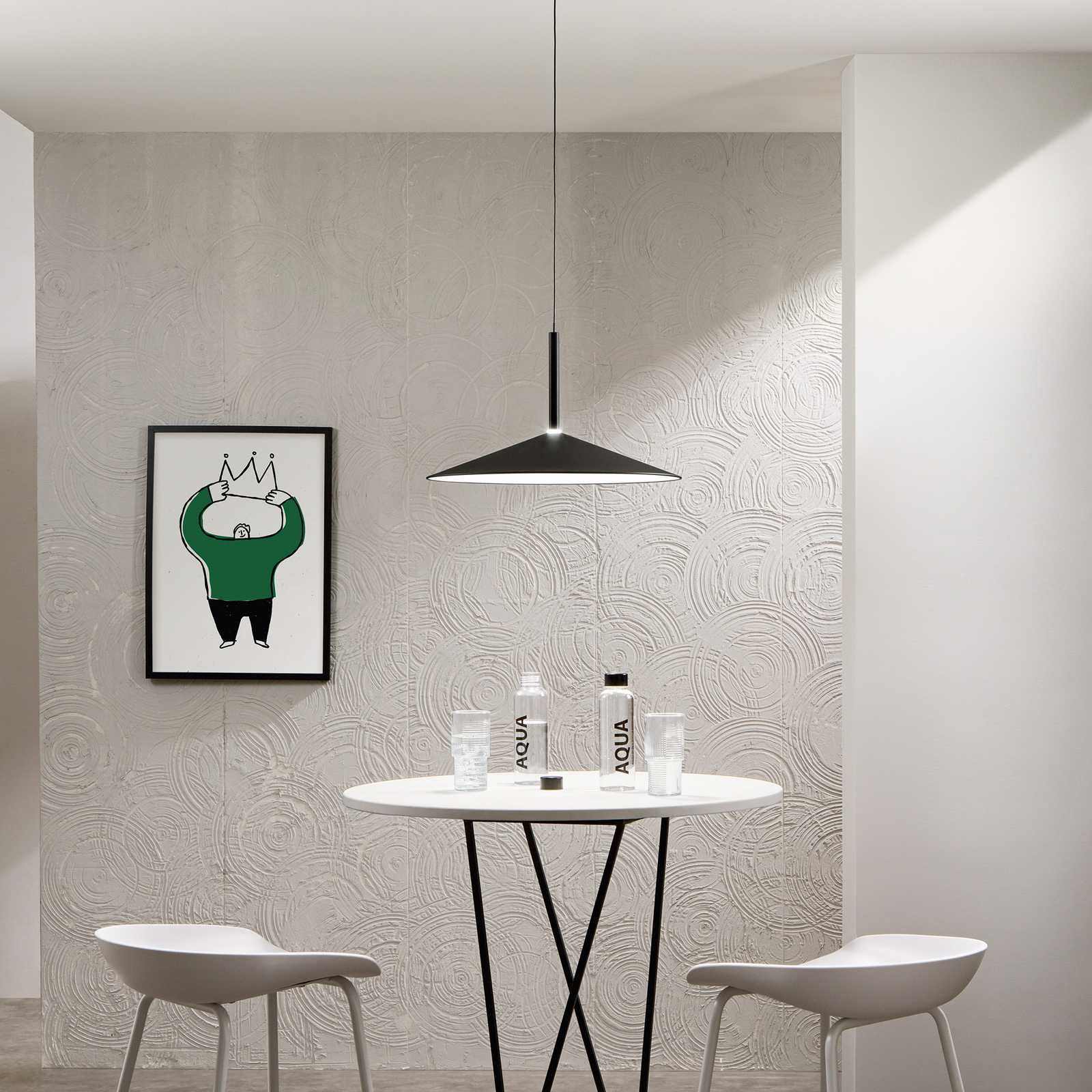 LED-riippvalgusti Khan, must, Ø 48 cm, metall, CCT