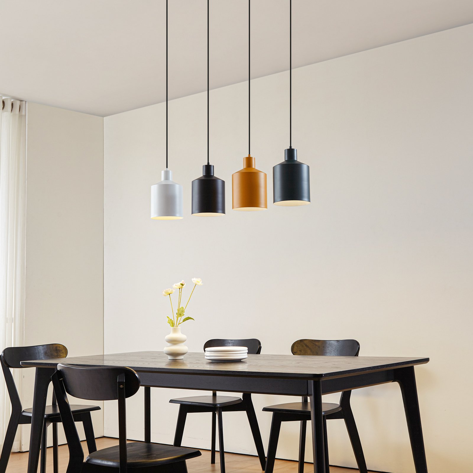 Lampa wisząca Lindby Tirane, kolorowa, metal, długość 94 cm, E27