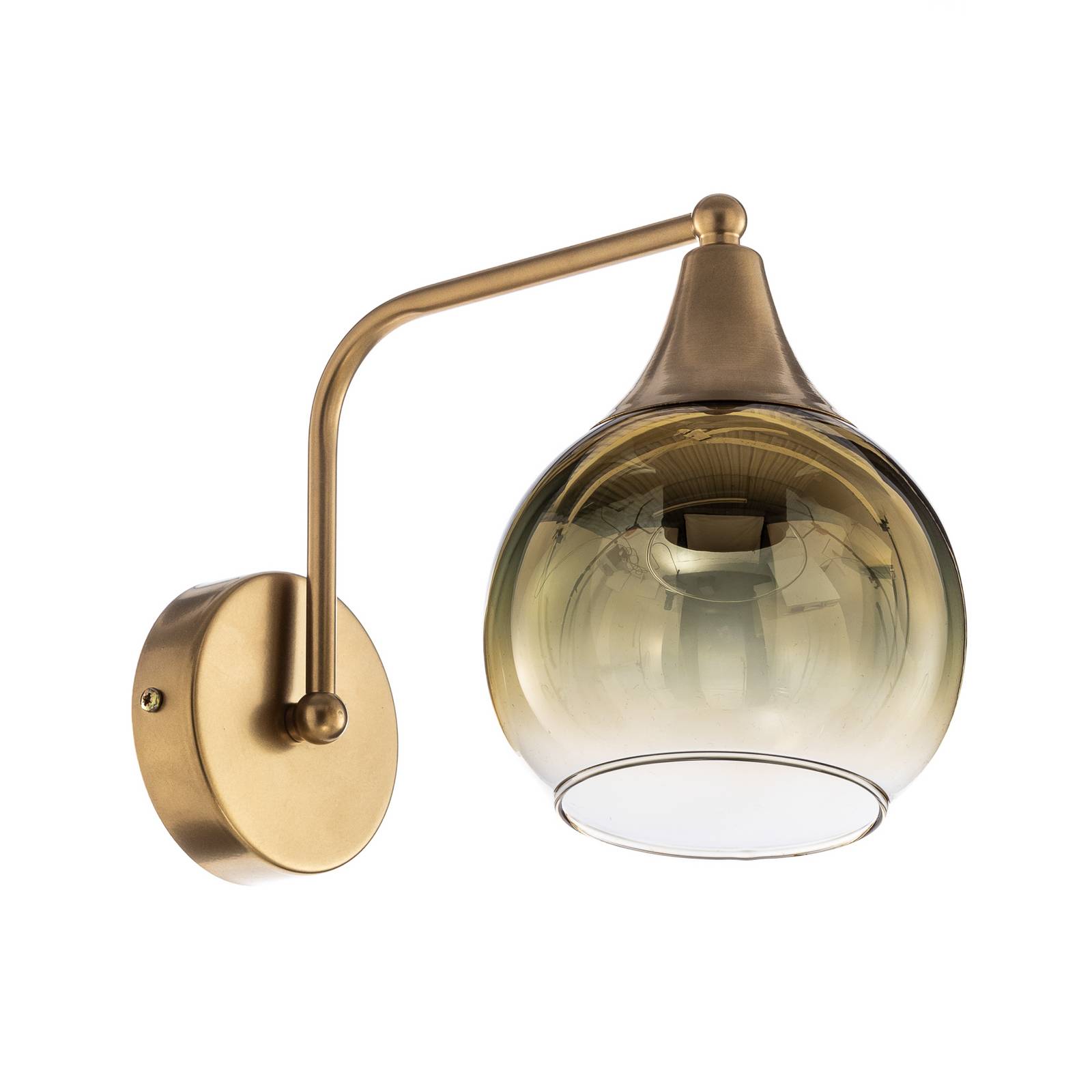 Wandleuchte Monte aus Glas, einflammig, gold