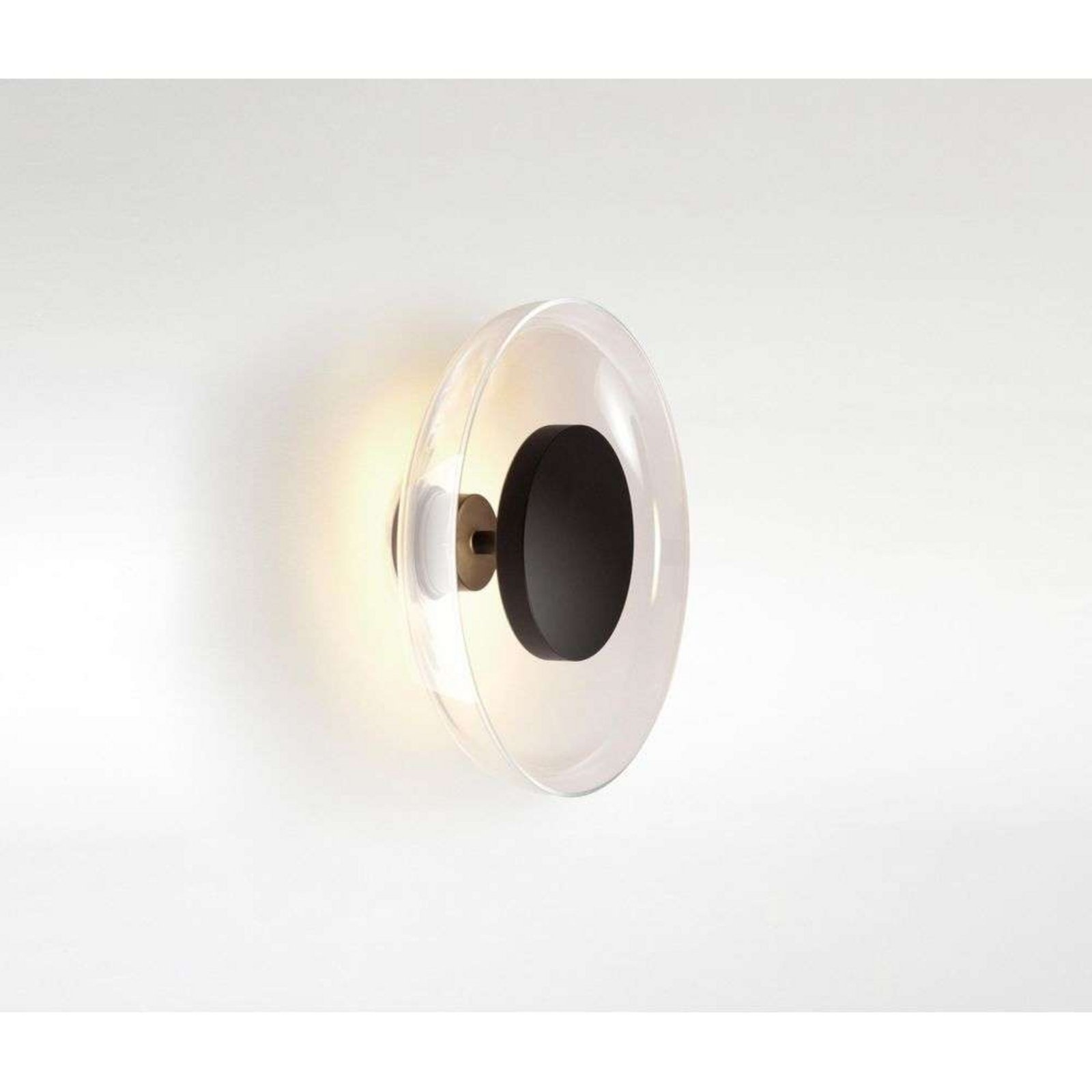 MARSET LED nástenné svetlo Aura Plus Ø 25 cm On/Off, priehľadné MARSET LED nástenné svetlo Aura Plus Ø 25 cm On/Off, priehľadné