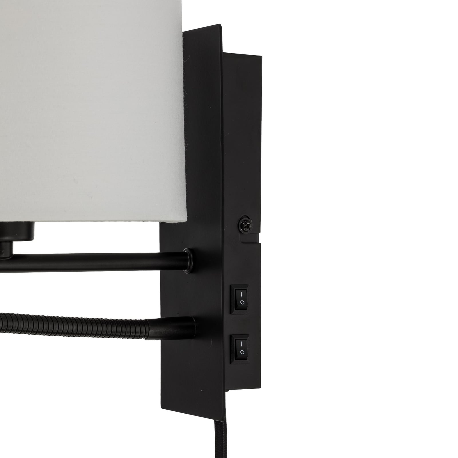 Lindby wandlamp Florens, zwart, LED leeslamp, 23,5 cm