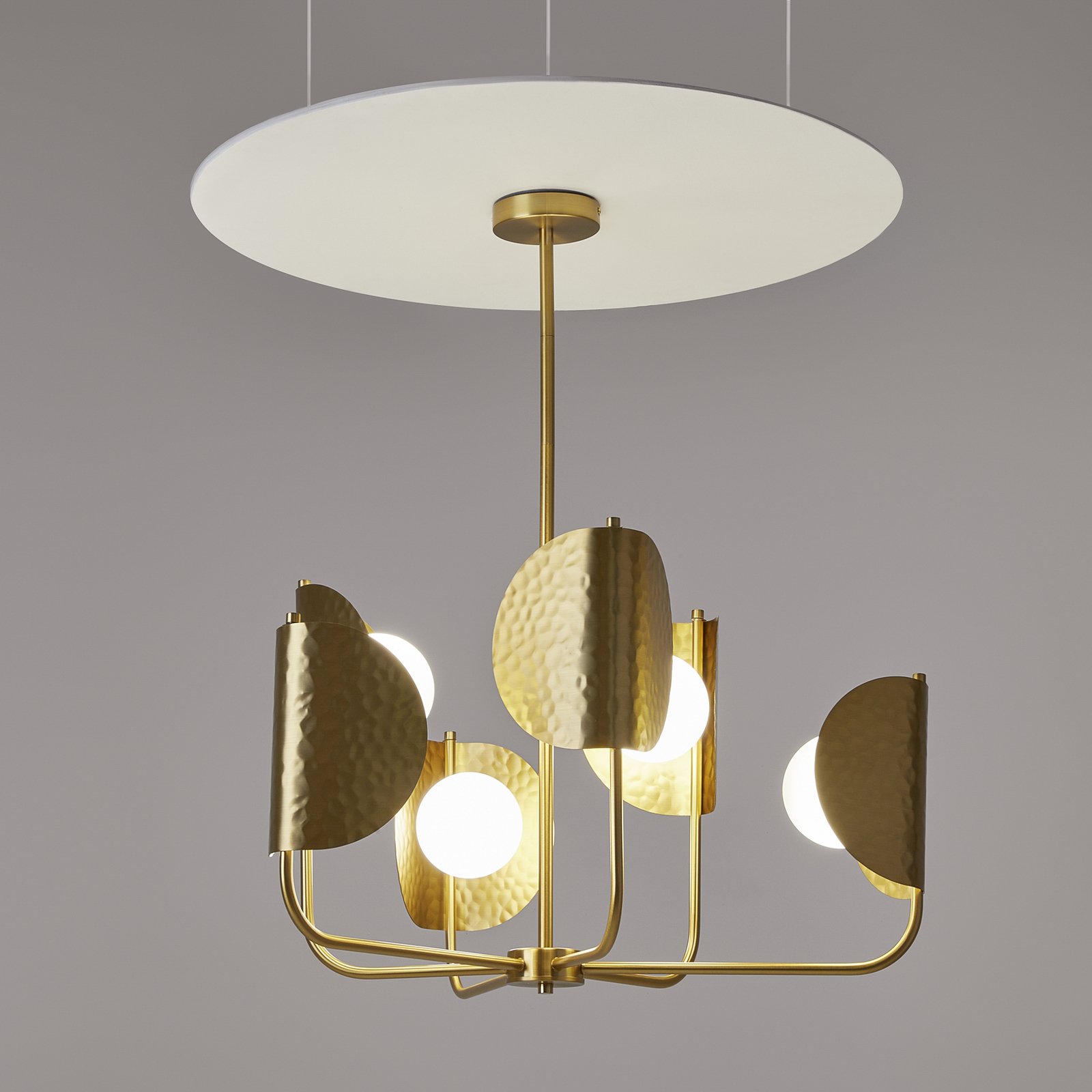 Maytoni Tropic ceiling light, brass, 6-bulb, width 78 cm