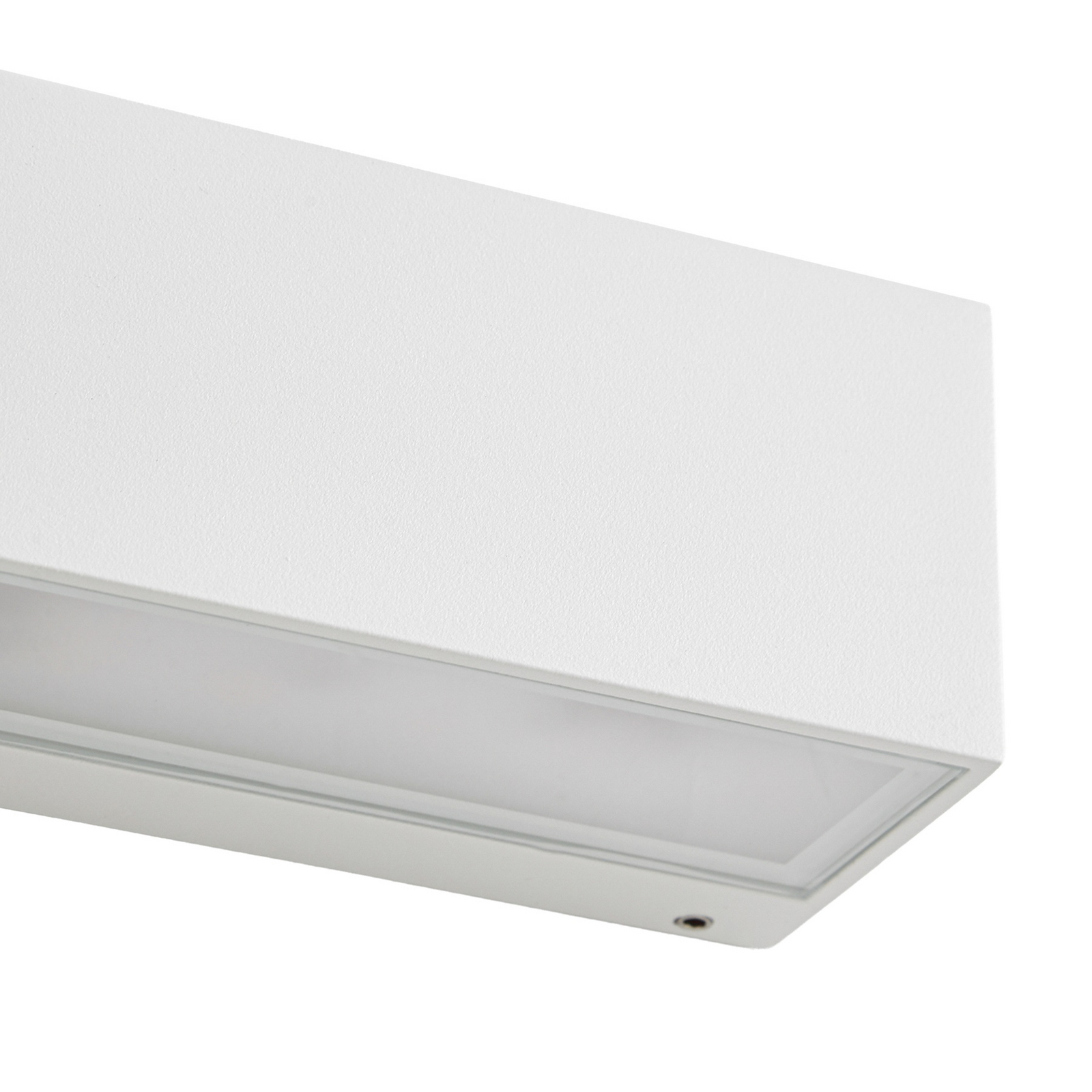 Lampa de perete pentru exterior Lengo cu LED, 25 cm, albă, lumină orientată în