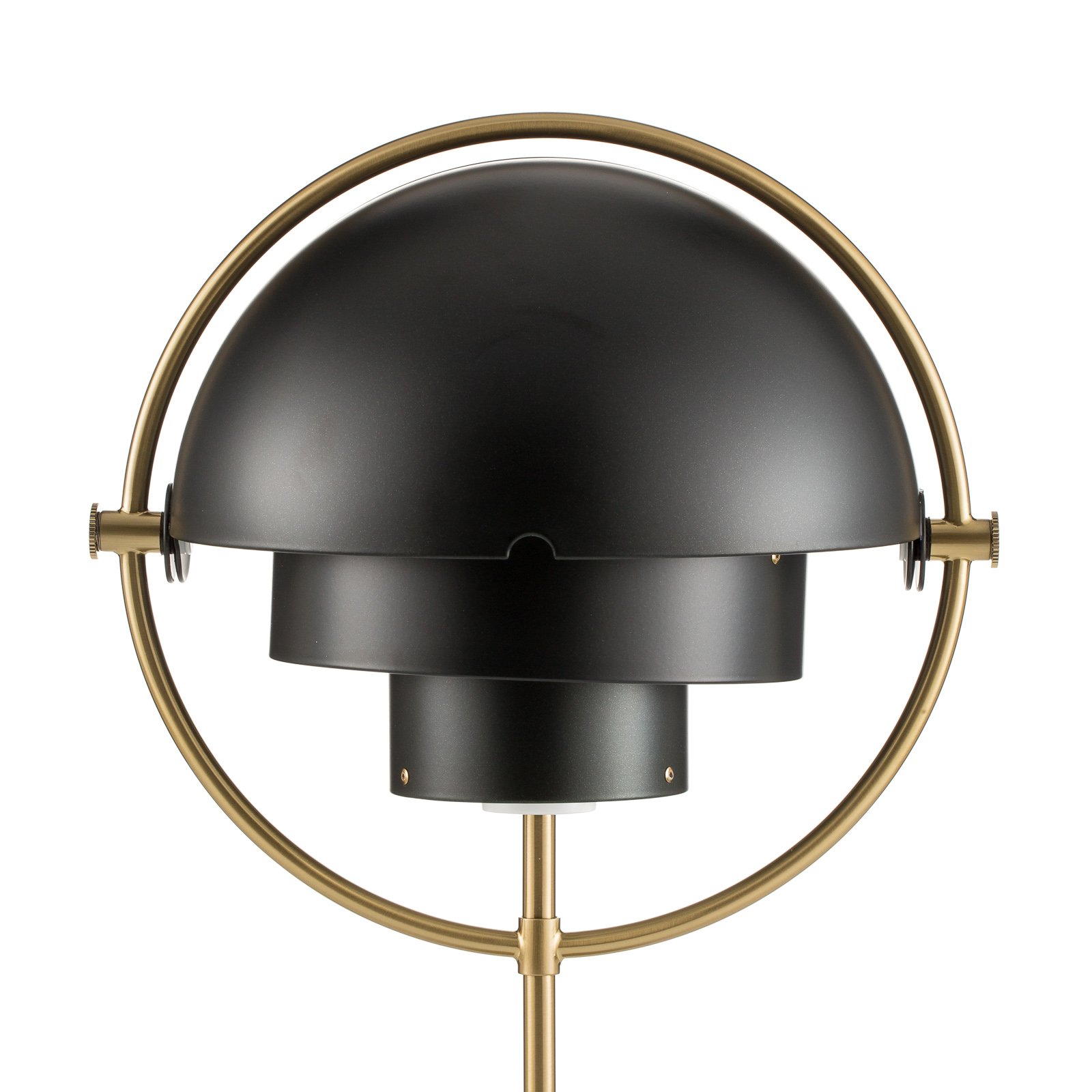 Настолна лампа GUBI Multi-Lite, височина 50 cm, месинг/черно