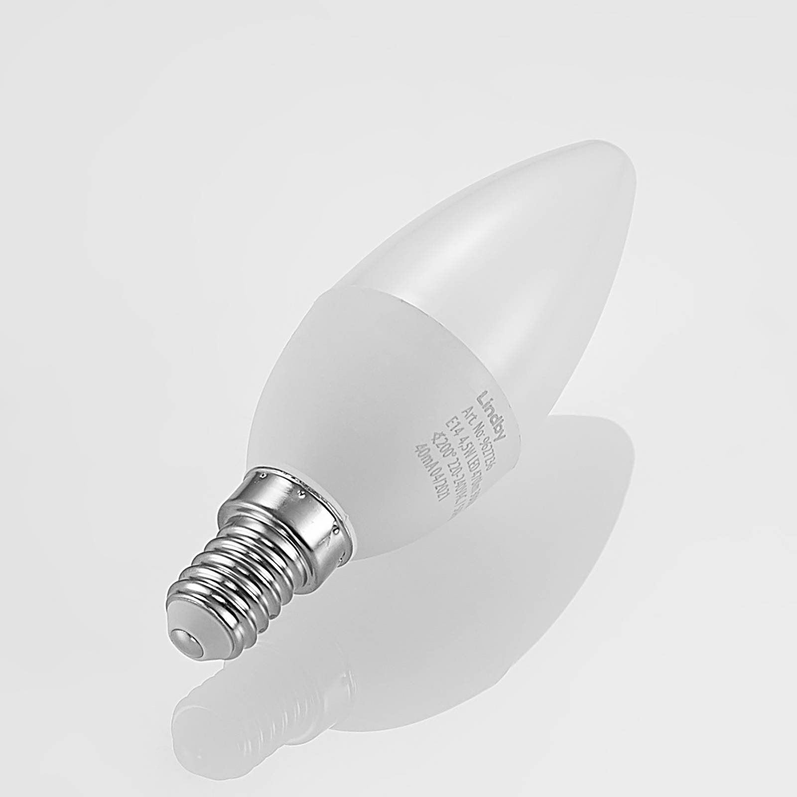 Lindby LED E14 C35 4,5W 3 000 K opal 2 szt.