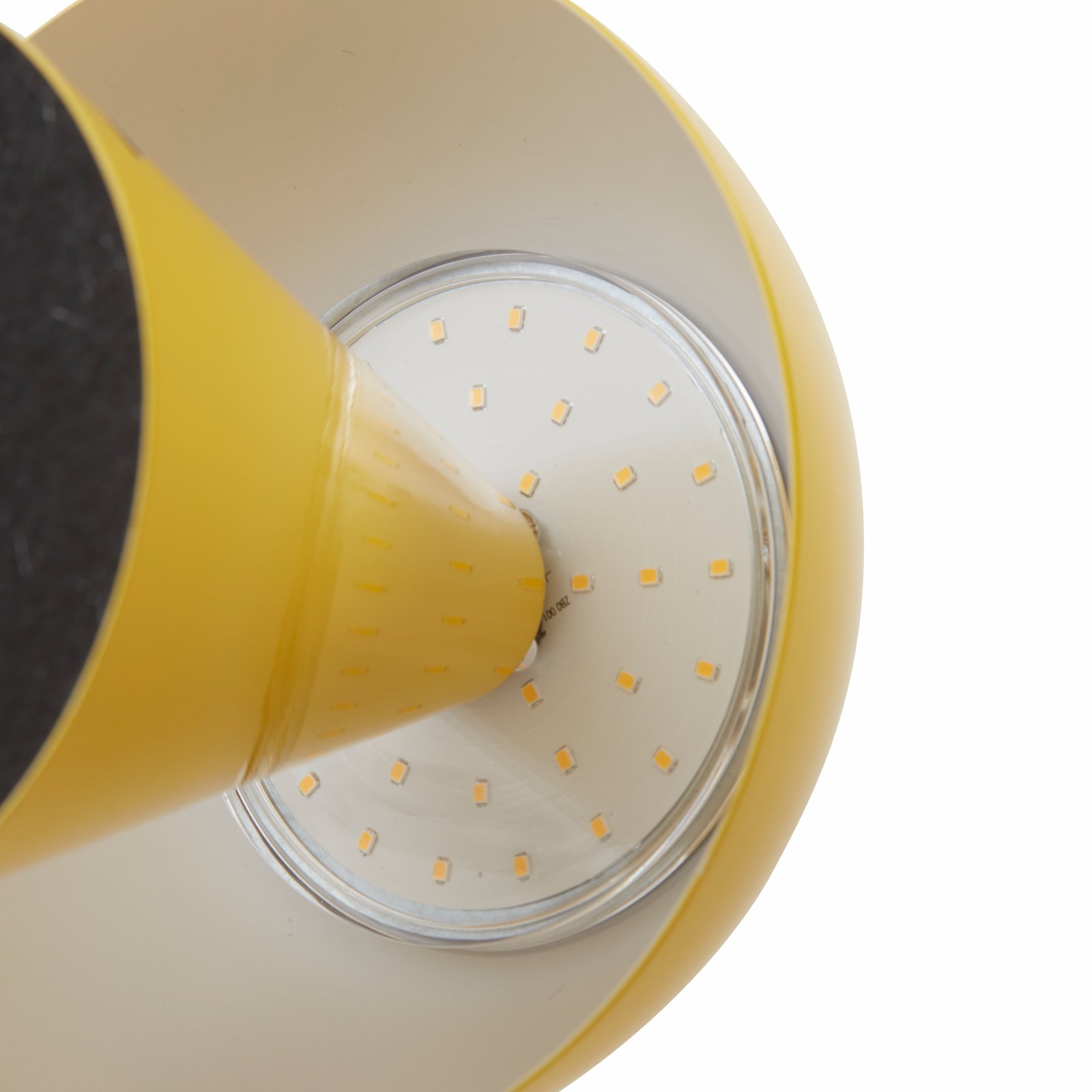 Lindby oppladbar LED-bordlampe Nevijo, gul, USB, berøringsdimmer