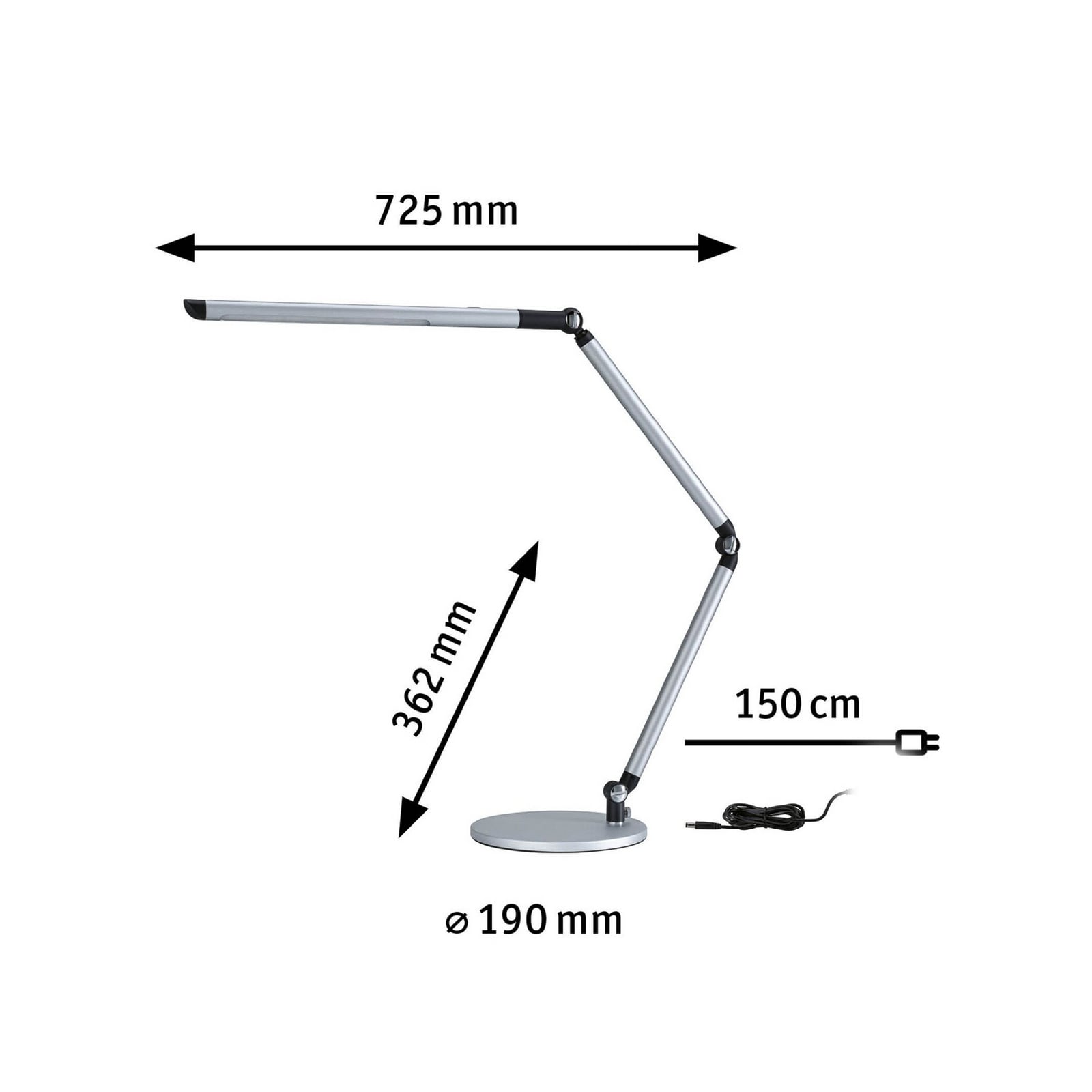 FlexBar LED desk lamp, silver, 36 cm, CCT – Paulmann FlexBar LED desk lamp, silver, 36 cm, CCT – Paulmann