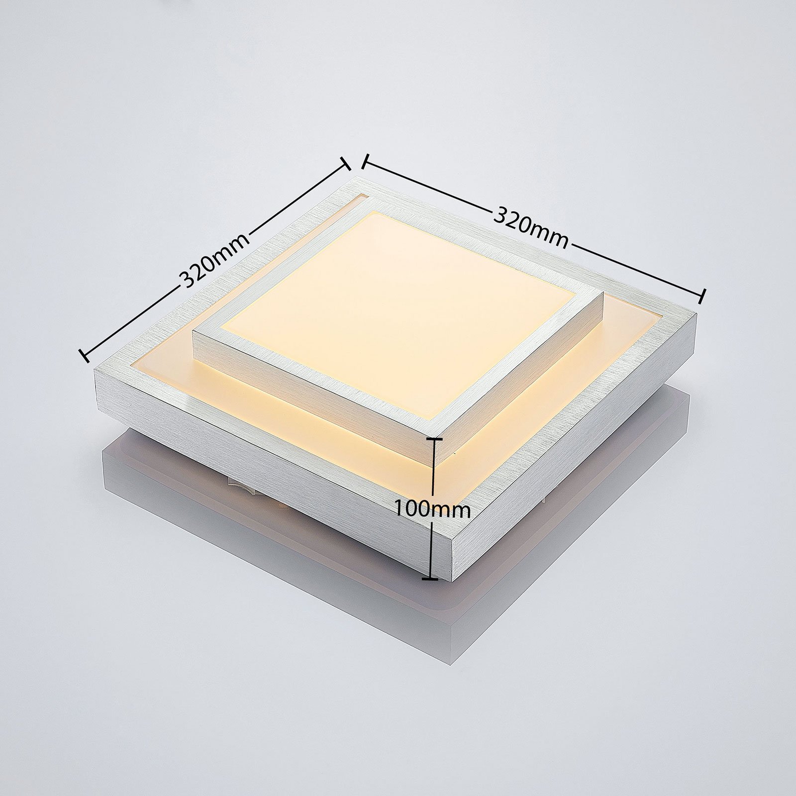 Mirco Ceiling Lamp Alu/White - Lindby
