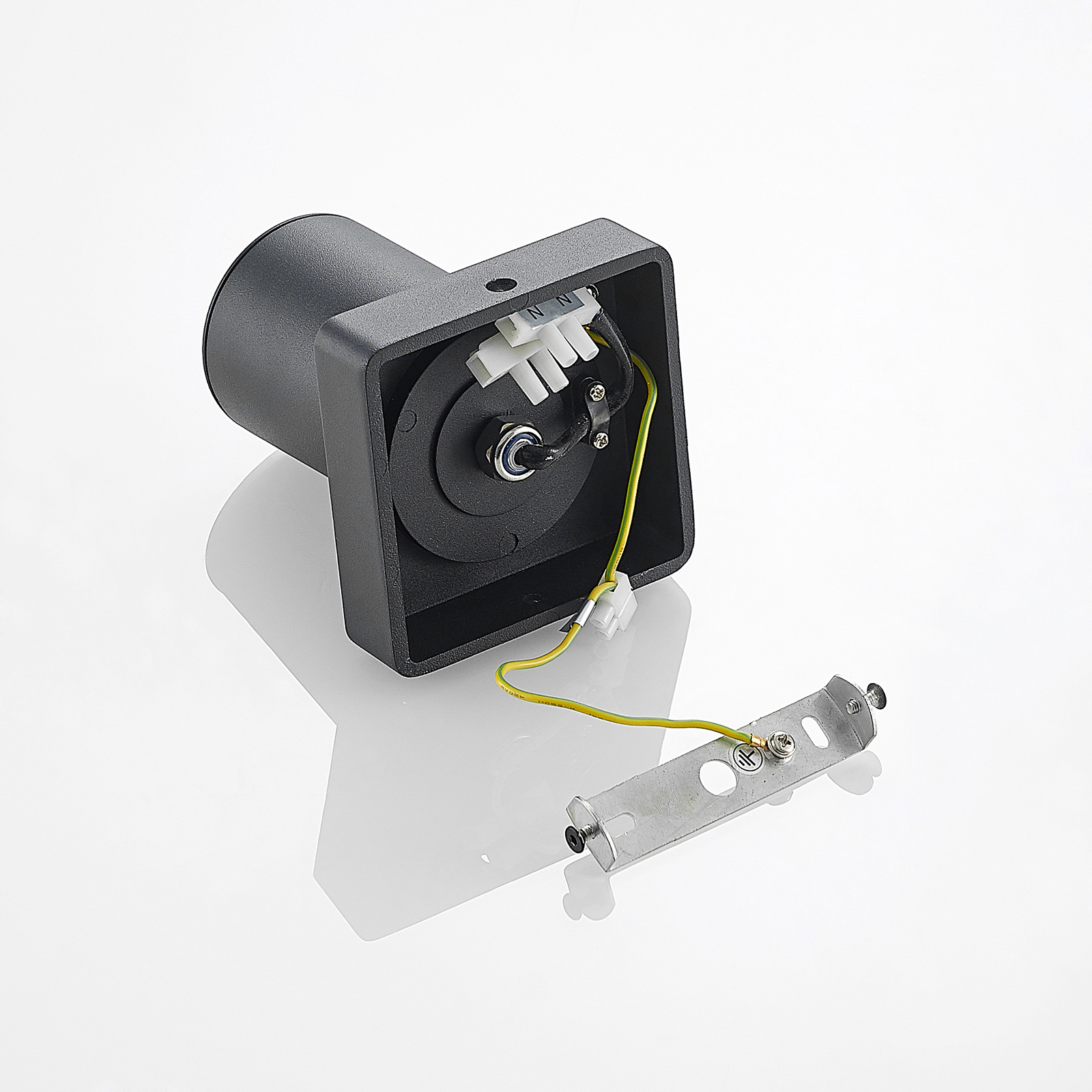 Arcchio Leevya plafón 1 luz angular negro