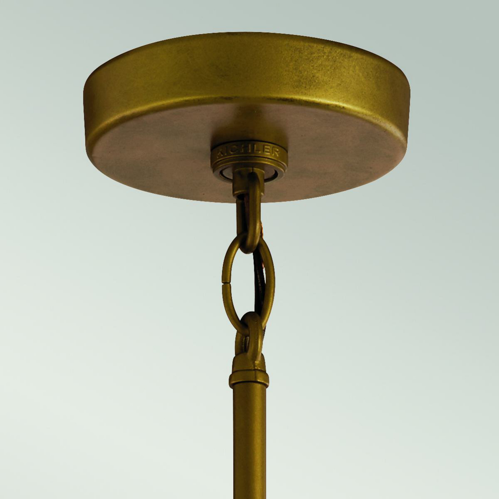 Udendørs hængelampe Camillo, messingfarvet, aluminium, glas, E27