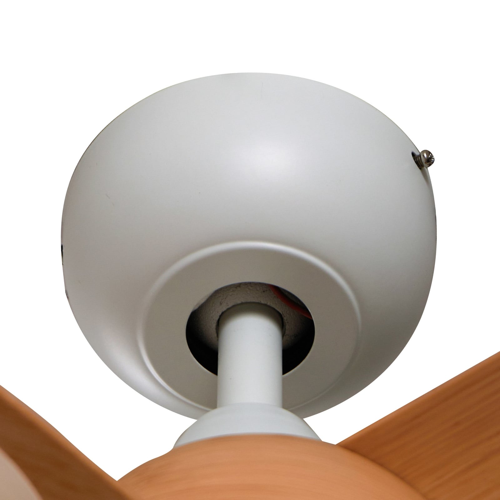 Ventilateur de plafond LED Enon, blanc/teinte bois, courant continu, silencieux