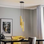 Eye L pendant light, brass, 3-bulb