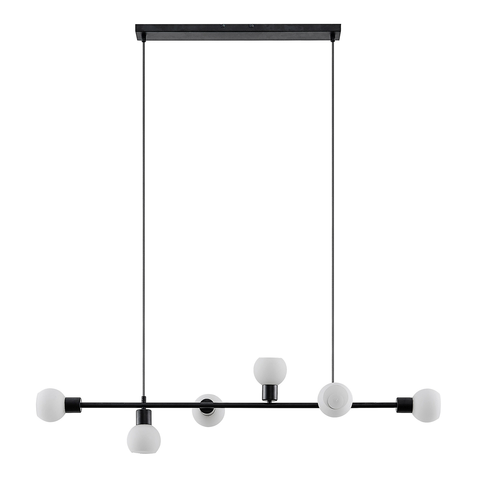 Lindby Biscala suspension LED noir/opale