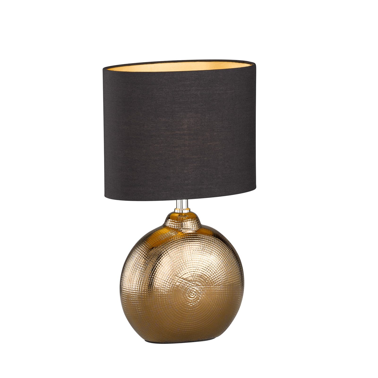 Lámpara de mesa Foro, bronce/negro, altura 39 cm