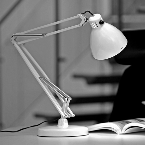 Klämlampa L-1 E27 vit