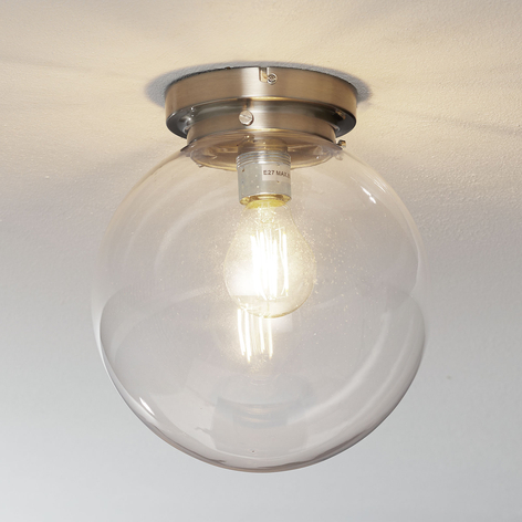 Globe - taklampe med klar kuleskjerm