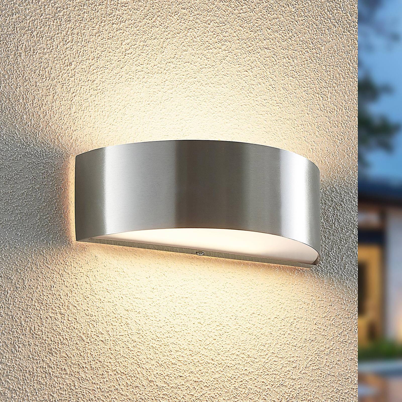 ELC Clitia LED outdoor wall light, stainless steel