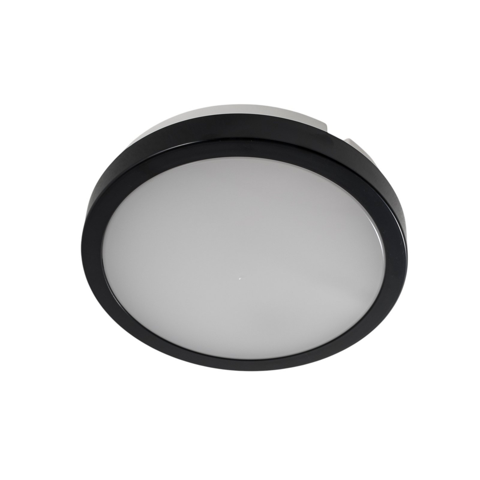 Plafonnier LED Vera, noir, plastique, Ø 22 cm, IP65 Plafonnier LED Vera, noir, plastique, Ø 22 cm, IP65