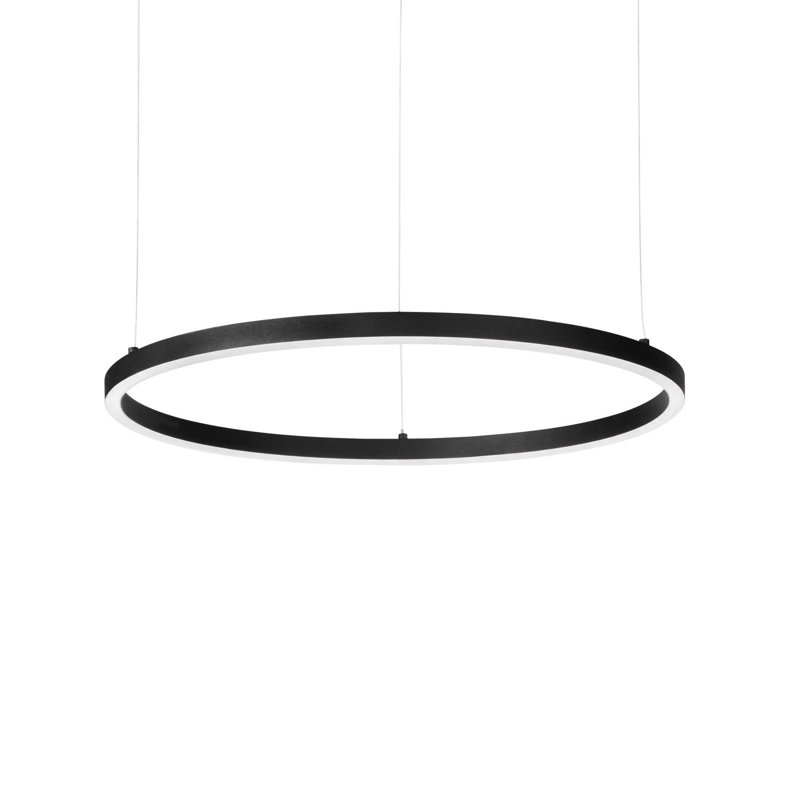 Ideallux Ideal Lux Lampă suspendată LED Oracle Slim Ø 90 cm negru 3.000 K - Camera de zi / sufragerie - Modern - Metal