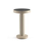 Lampe de table LED solaire Cairo, beige, plastique, IP44, 21 cm