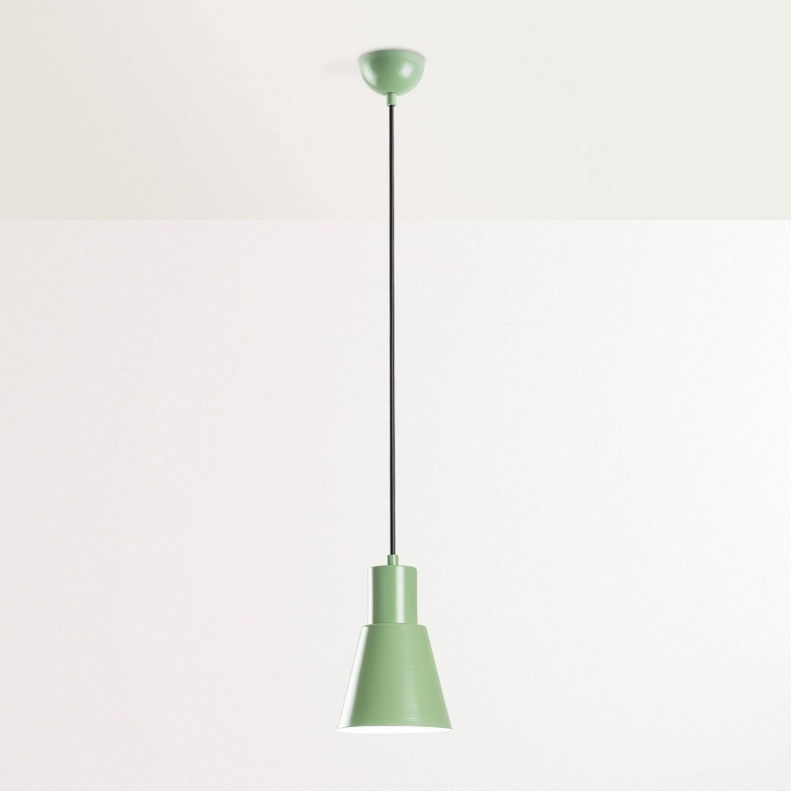 Konikkem pendant light, mint green, metal, Ø 14 cm, E27