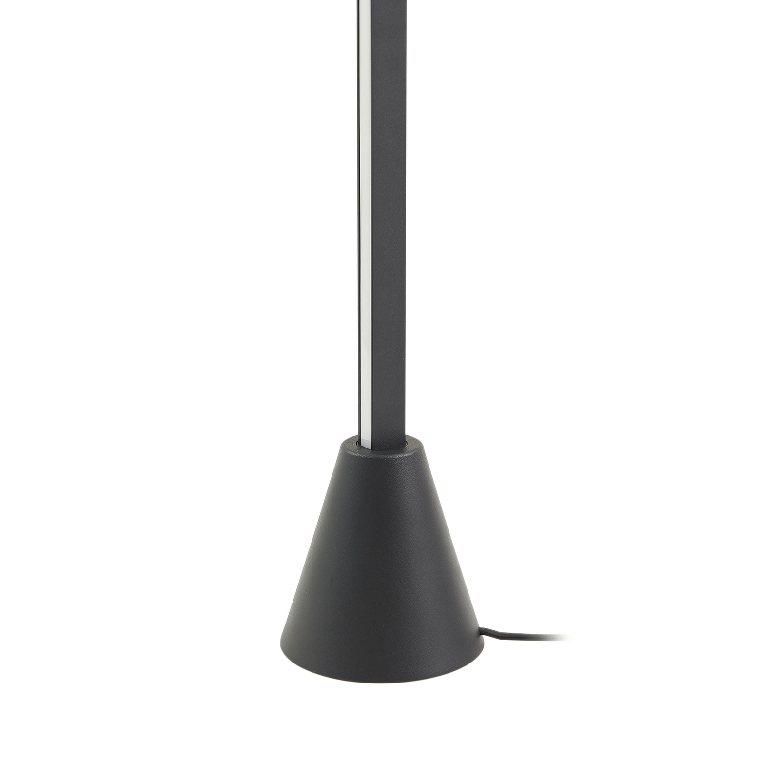 Lucande LED-golvlampa Linija, svart, höjd 110 cm, sensor