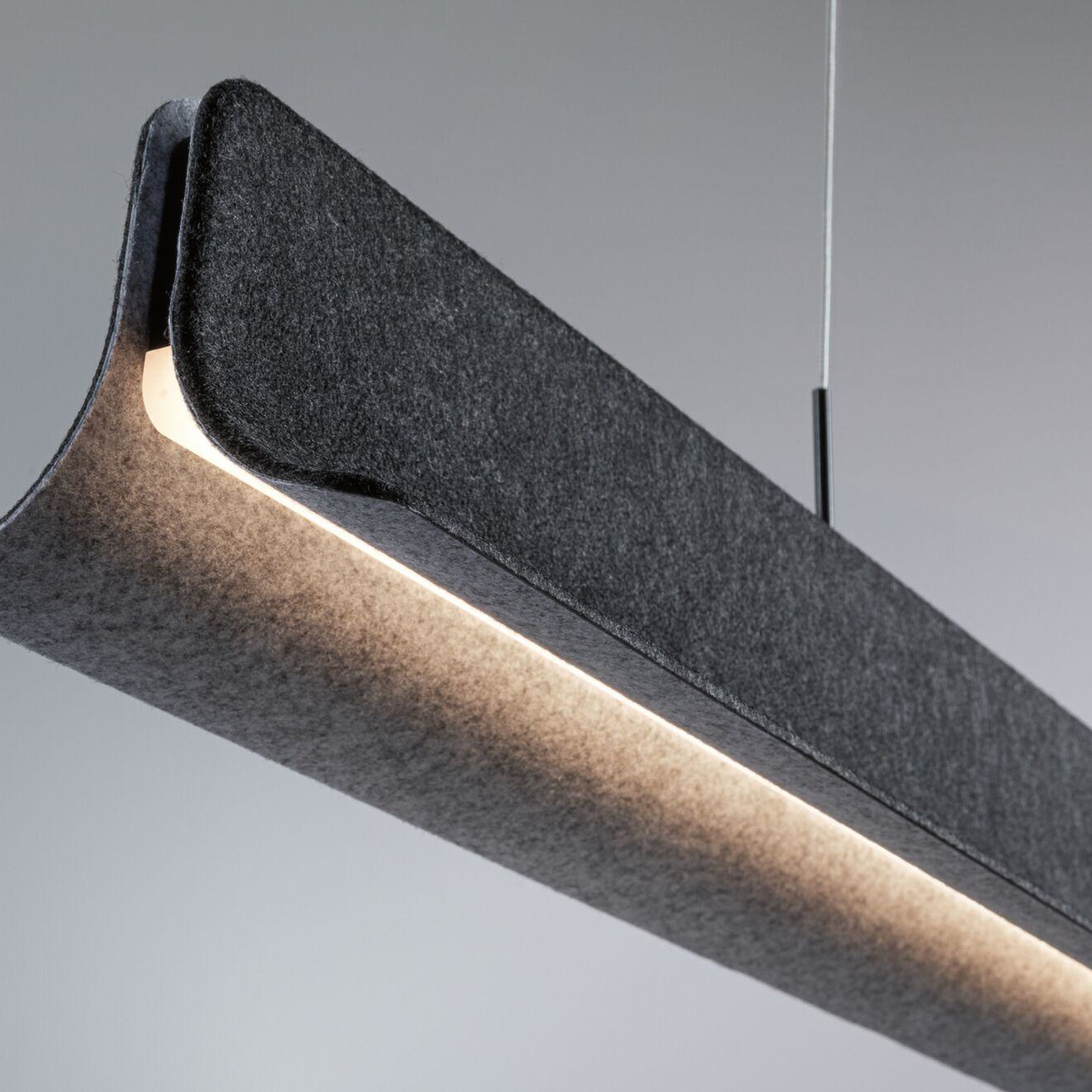 Paulmann LED viseče svetilo Noyan, antracit, filc, 3-stopenjska zaslonka