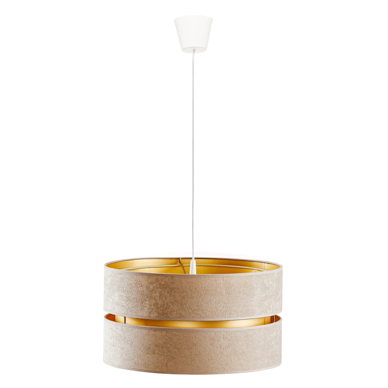Hanglamp Duo, beige/goud, Ø40cm, 1-lamp