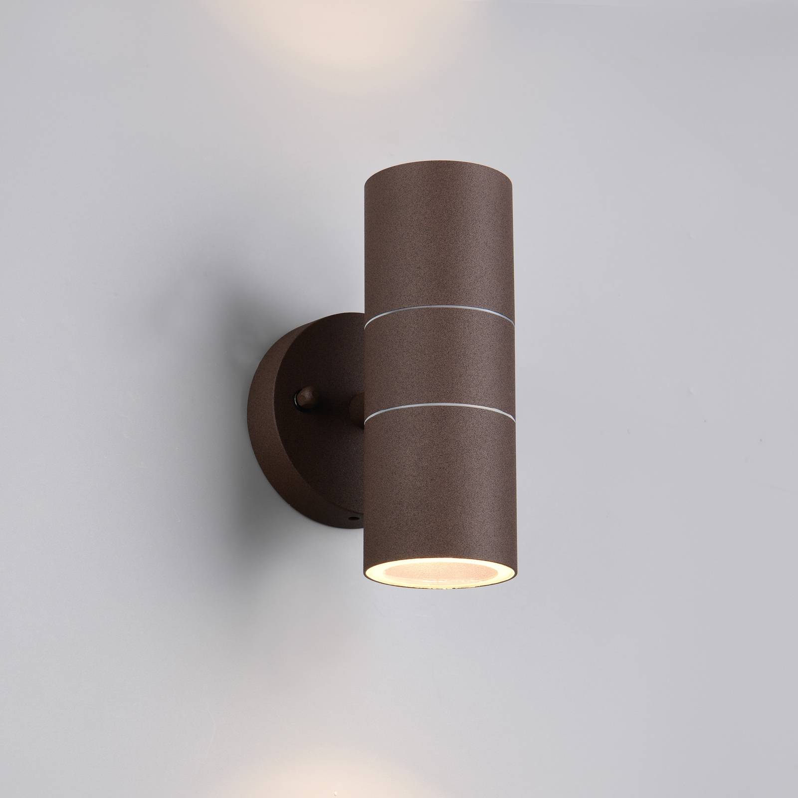  Trio Lighting Außenwandlampe Turia, Rostfarben, Höhe 16 Cm, Metall 