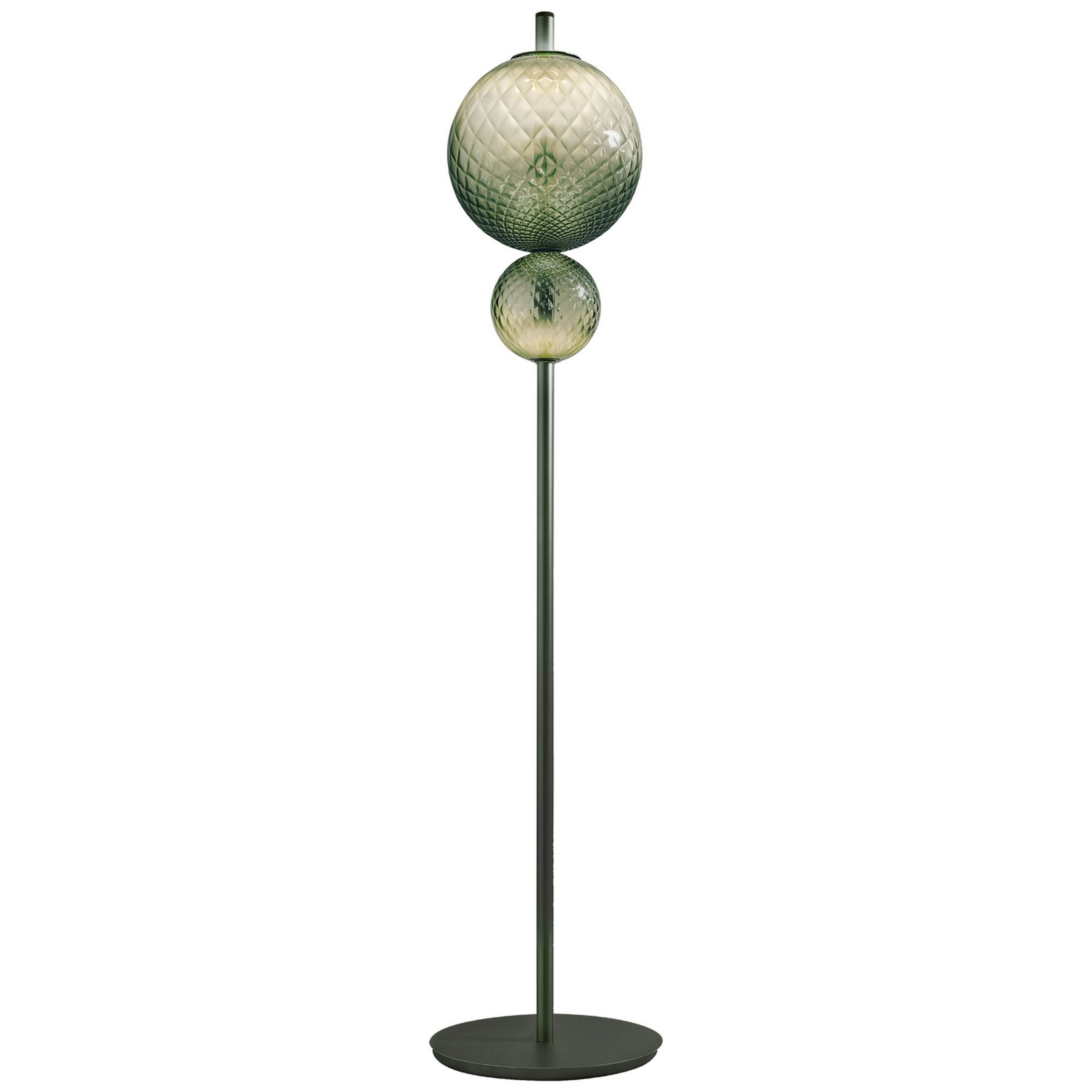 OLEV LED-Stehlampe TERRA&LUNA, grün, Metall/Glas, 184 cm 927