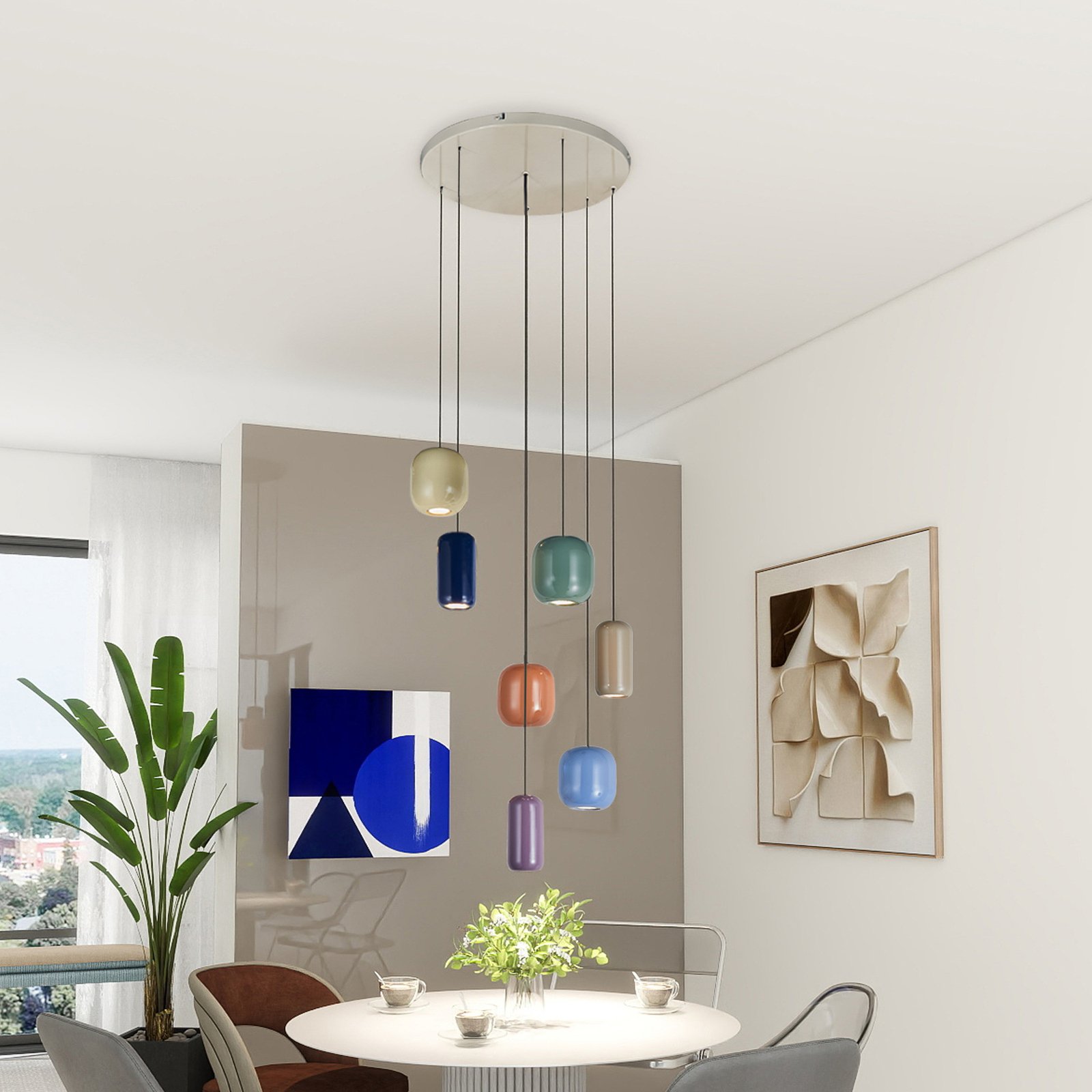 Narion 7 Cluster Pendant Multi - Lucande