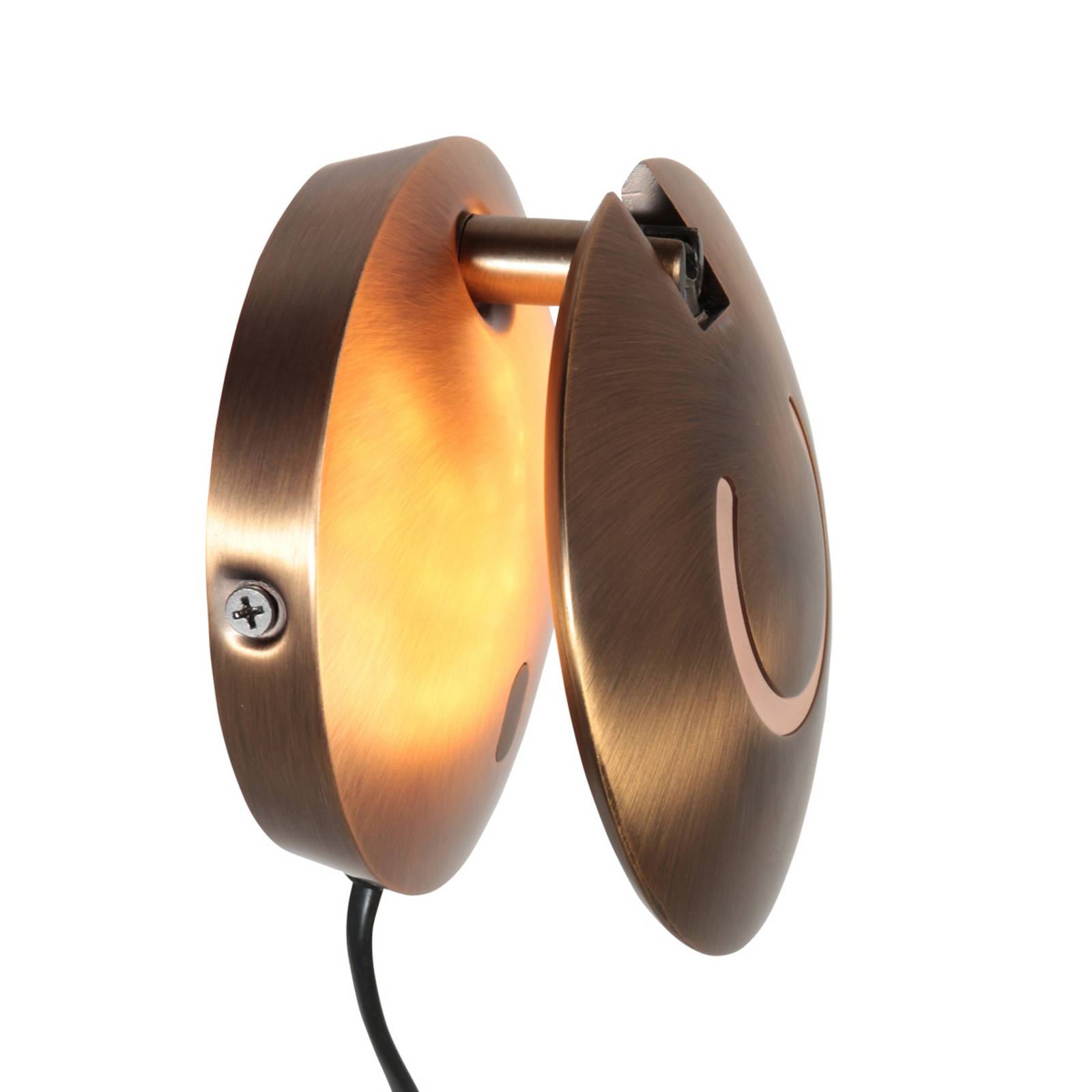 Kinkiet LED Zenith 2, brązowy, CCT, metal, wtyczka