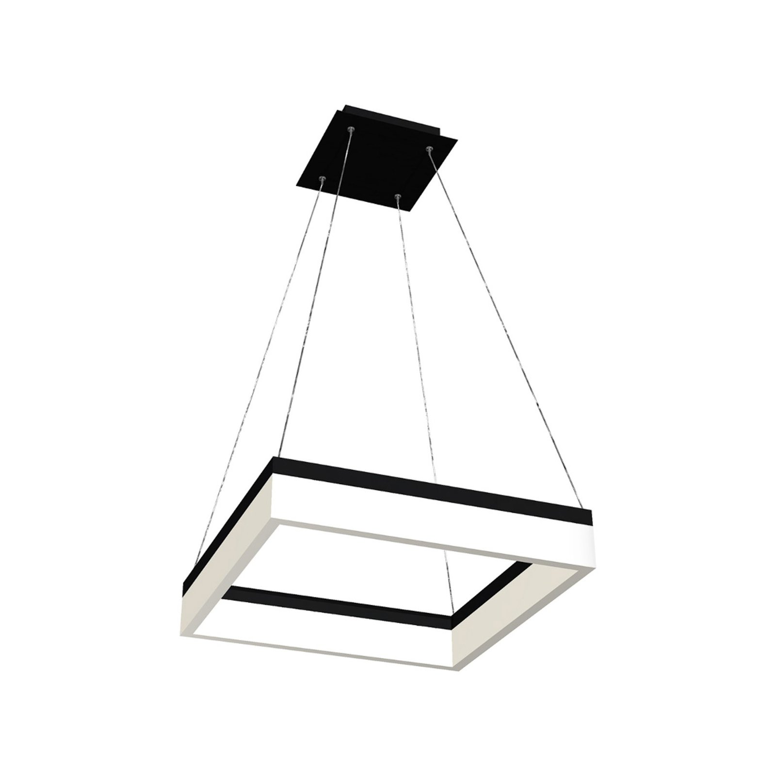 Suspension LED Nero, plastique, noir, à 1 lampe, 32 W
