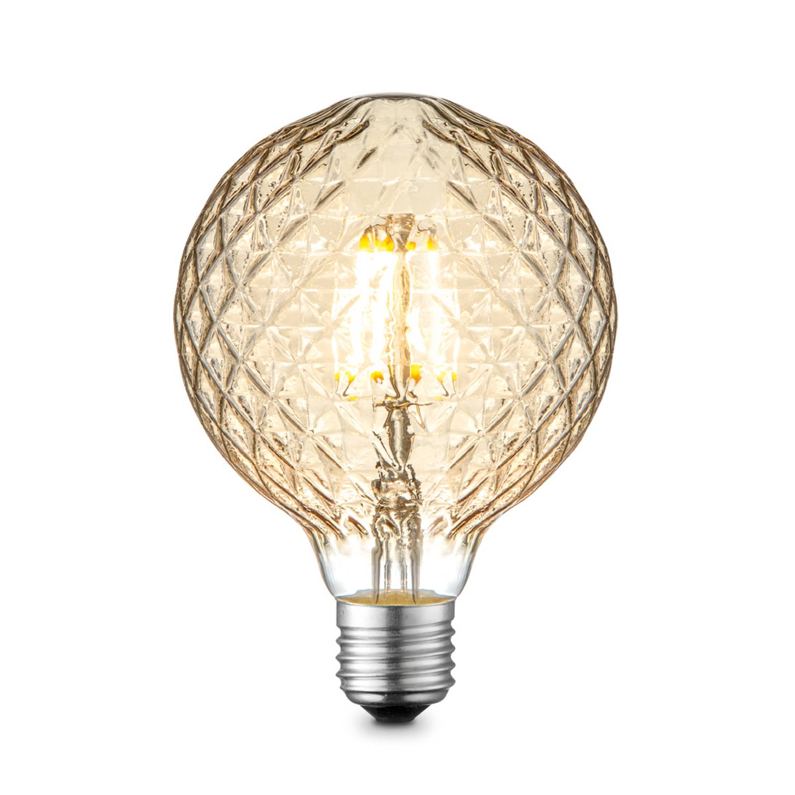 Lucande LED-Lampe E27 G95 4W 2.700K dimmbar amber